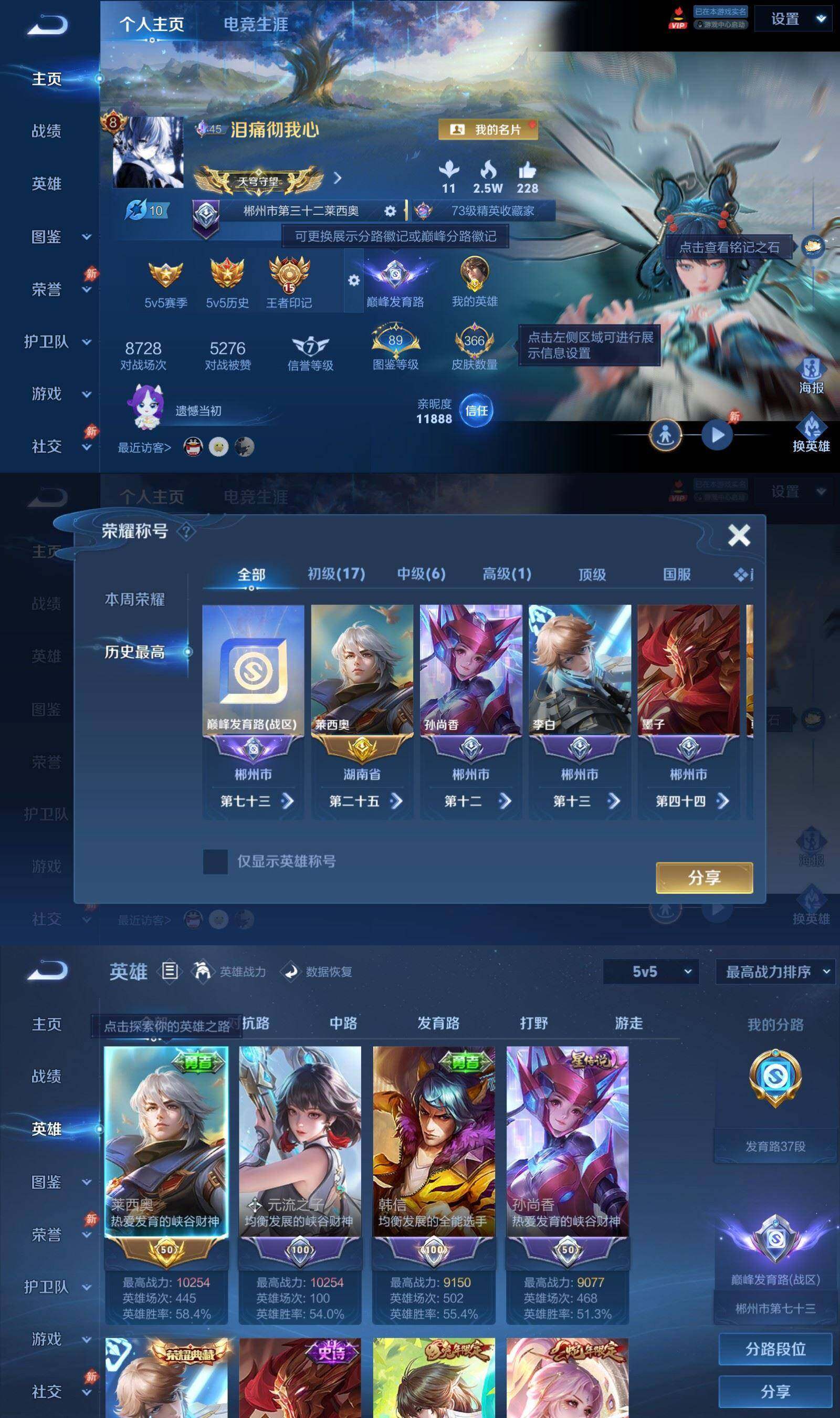 WZQM4478983王者荣耀账号详情图4 WZQM4478983王者荣耀账号详情图4