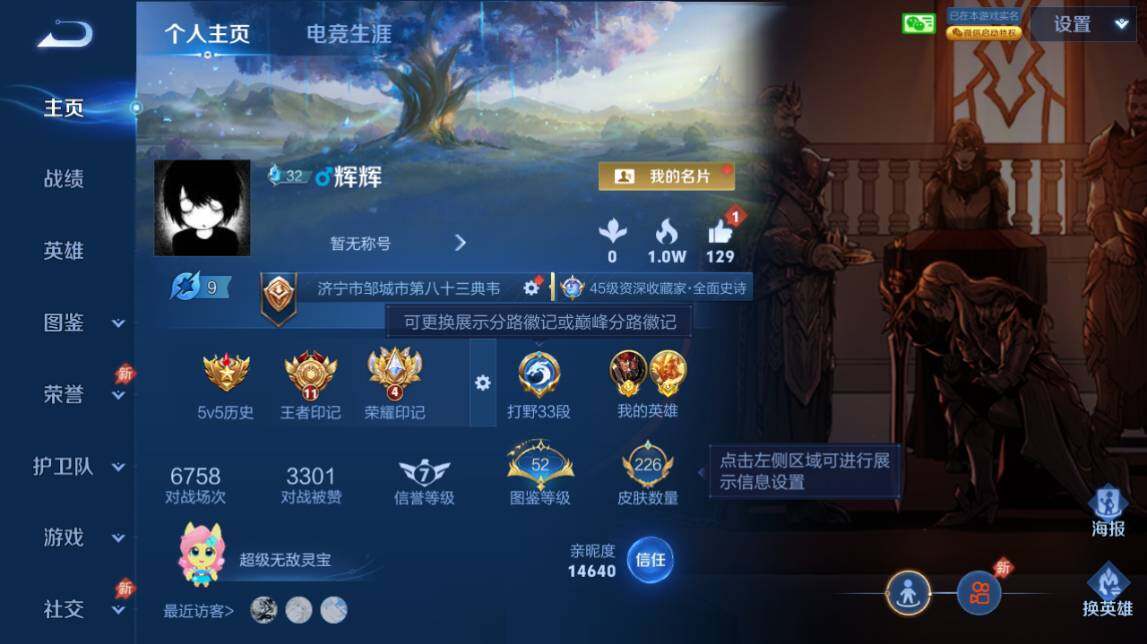 WZQM4484565王者荣耀账号详情图3 WZQM4484565王者荣耀账号详情图3