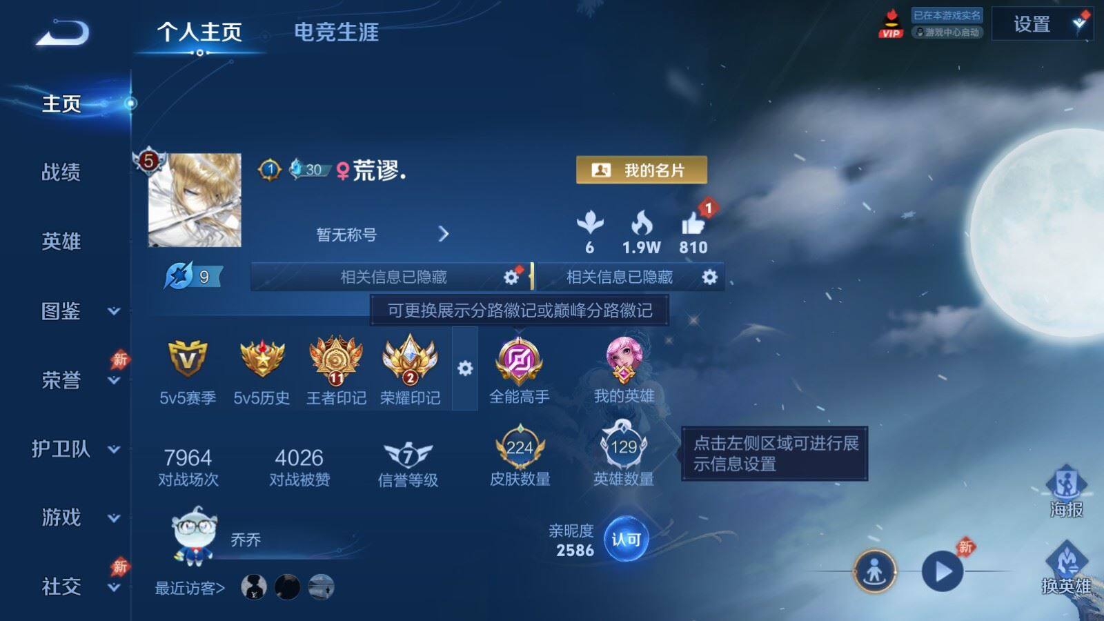 WZQM4485565王者荣耀账号详情图3 WZQM4485565王者荣耀账号详情图3