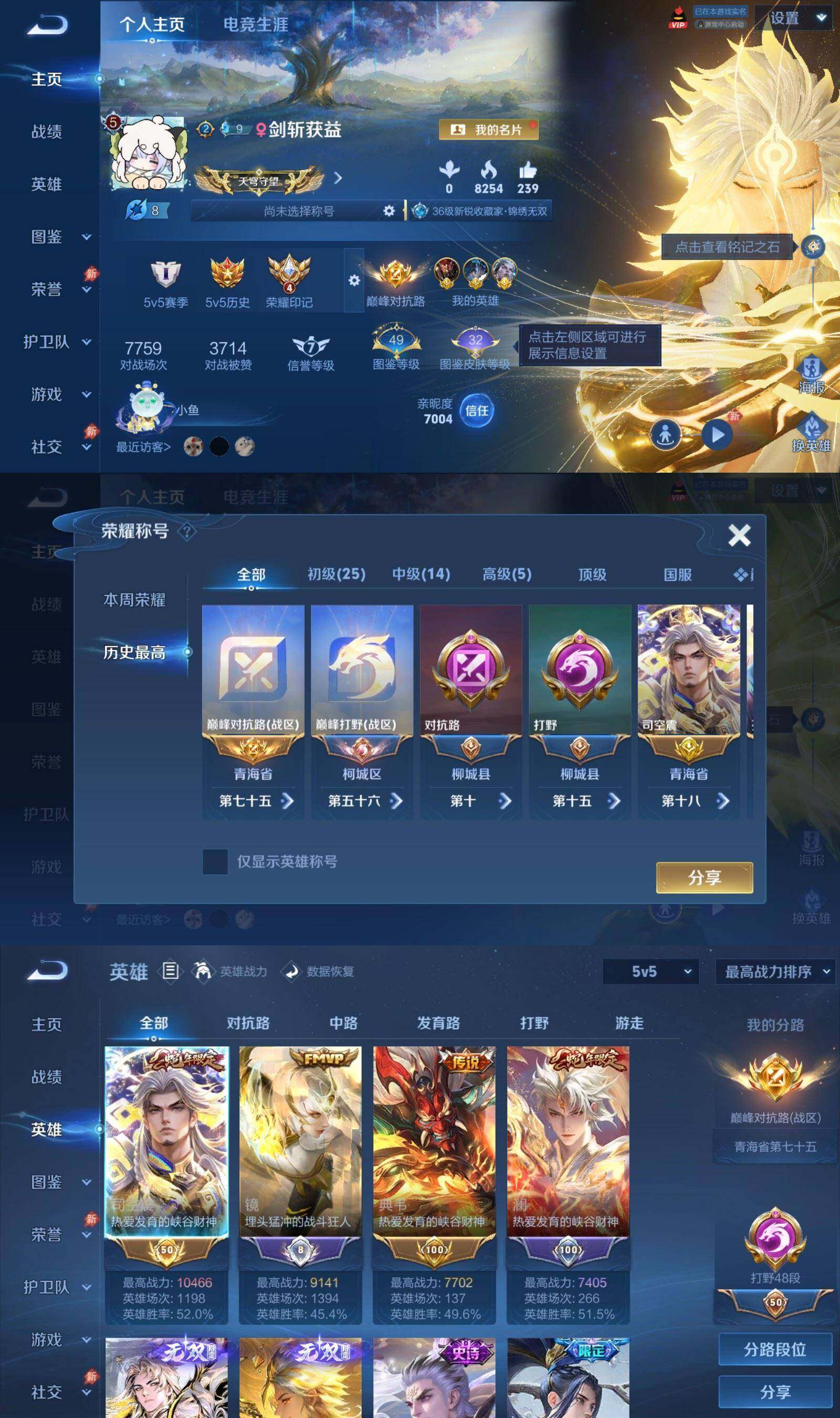 WZPX4490188王者荣耀账号详情图2 WZPX4490188王者荣耀账号详情图2