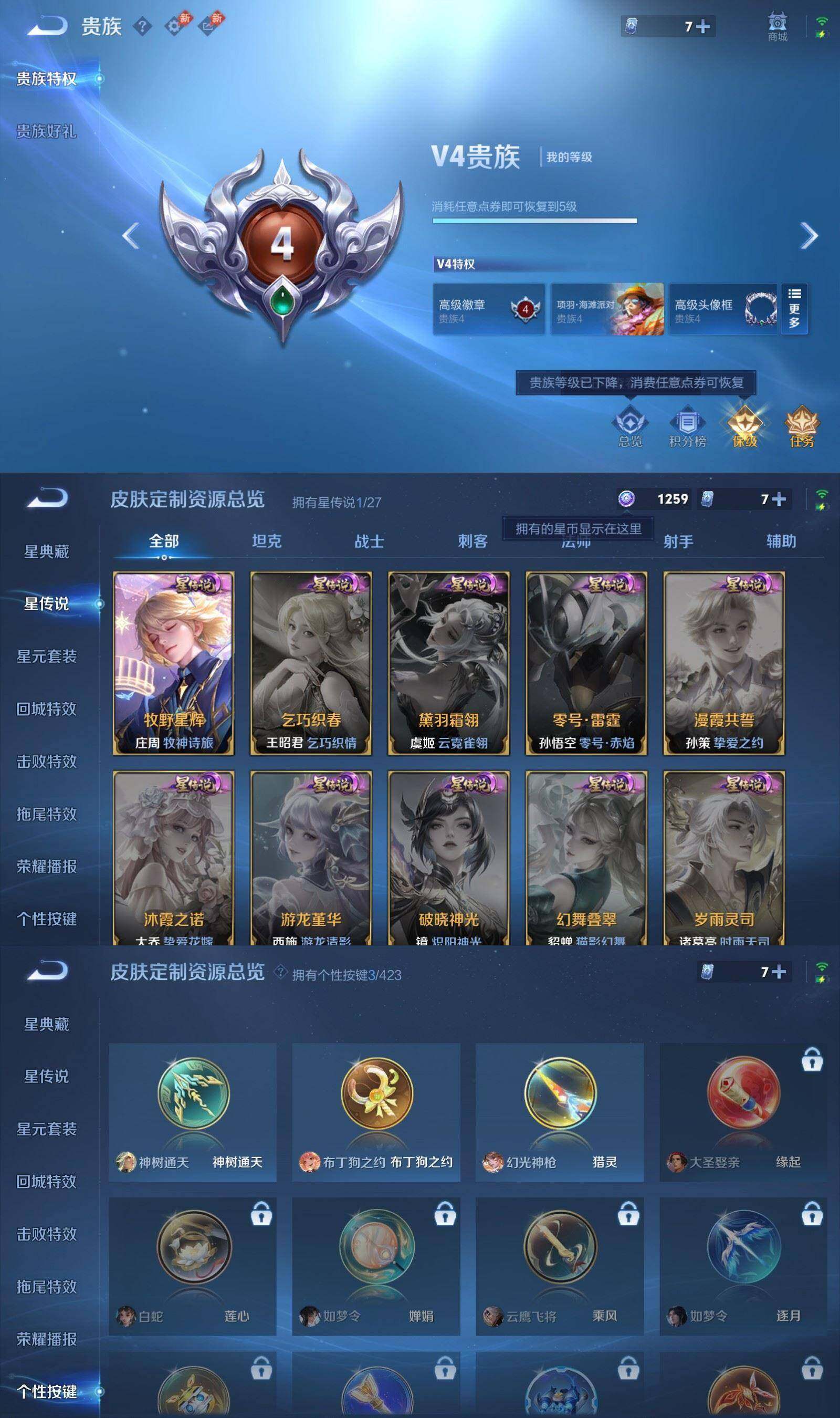 WZPX4497491王者荣耀账号详情图6 WZPX4497491王者荣耀账号详情图6