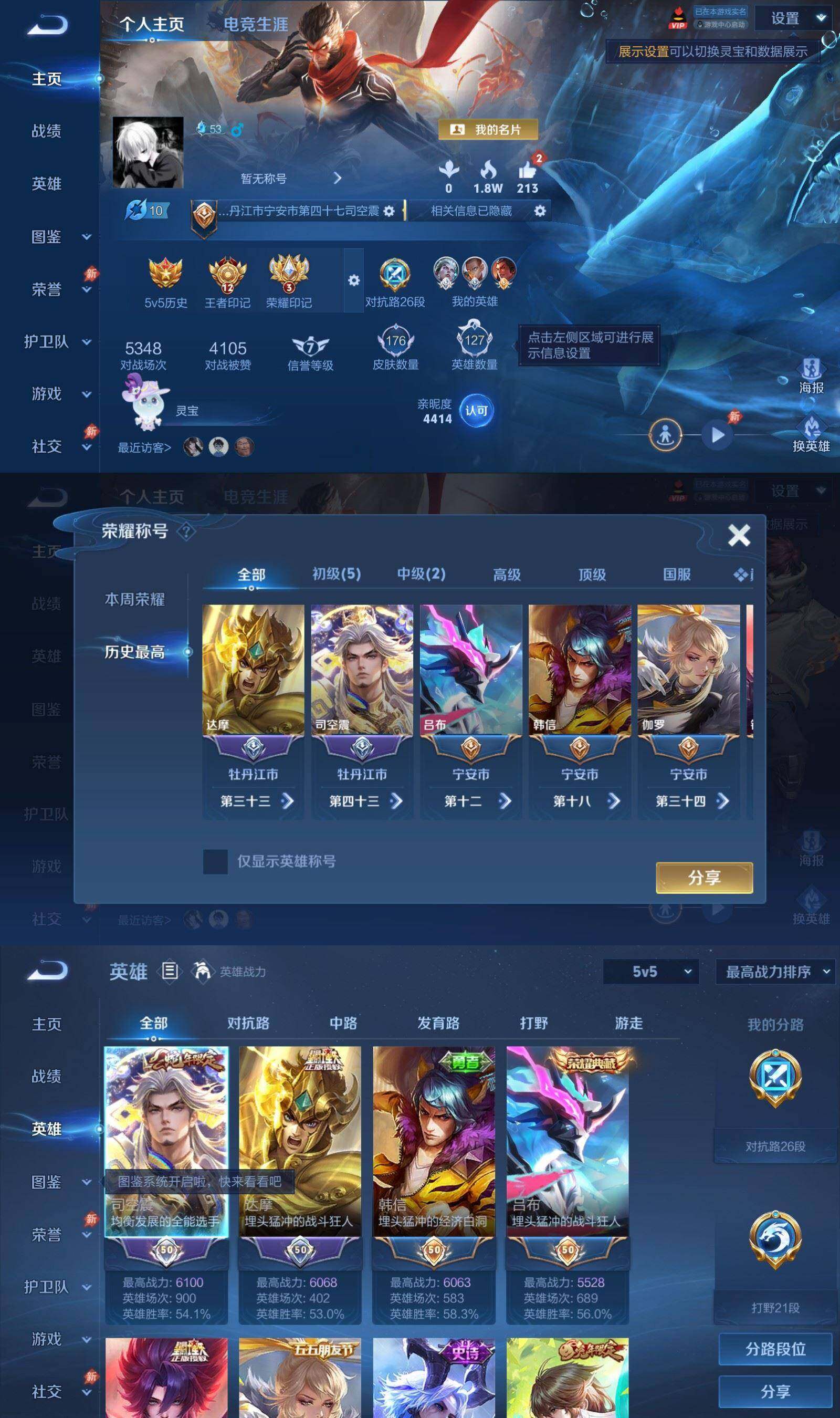 WZPX4507611王者荣耀账号详情图2 WZPX4507611王者荣耀账号详情图2