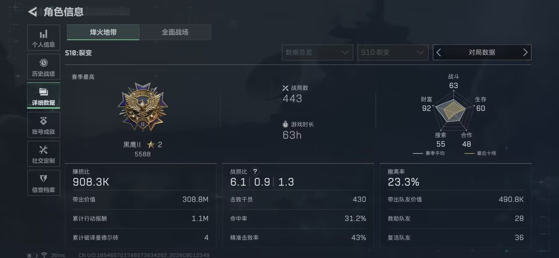 SJZEY4223020三角洲行动账号详情图10 SJZEY4223020三角洲行动账号详情图10