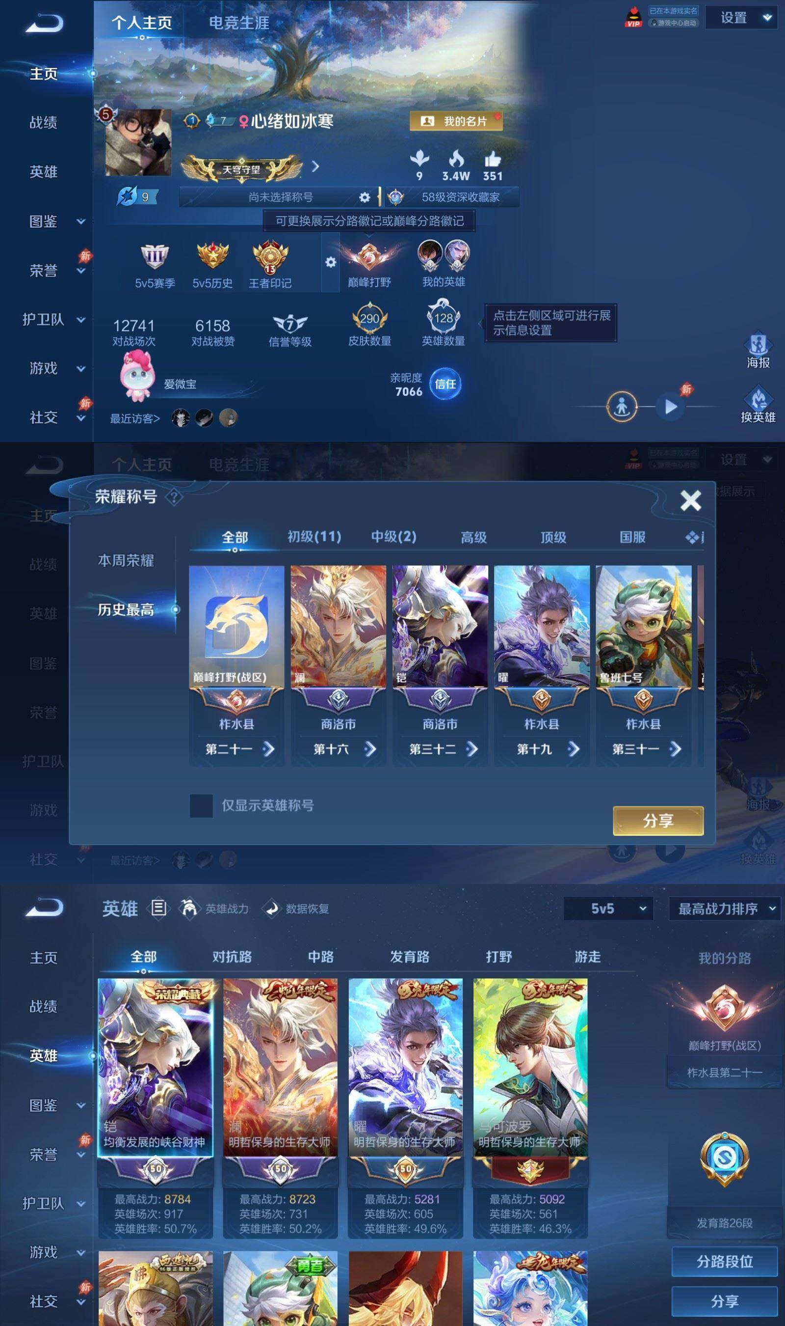 WZPX4529464王者荣耀账号详情图3 WZPX4529464王者荣耀账号详情图3