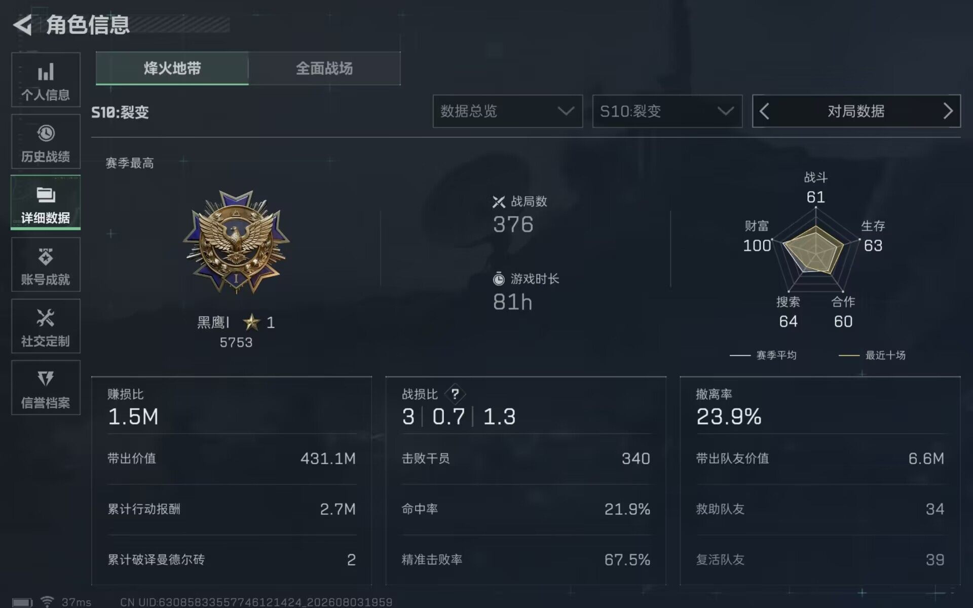 SJZEY4224037三角洲行动账号详情图19 SJZEY4224037三角洲行动账号详情图19