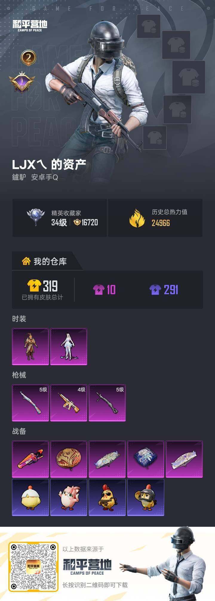 HPLX4311109和平精英账号详情图2 HPLX4311109和平精英账号详情图2