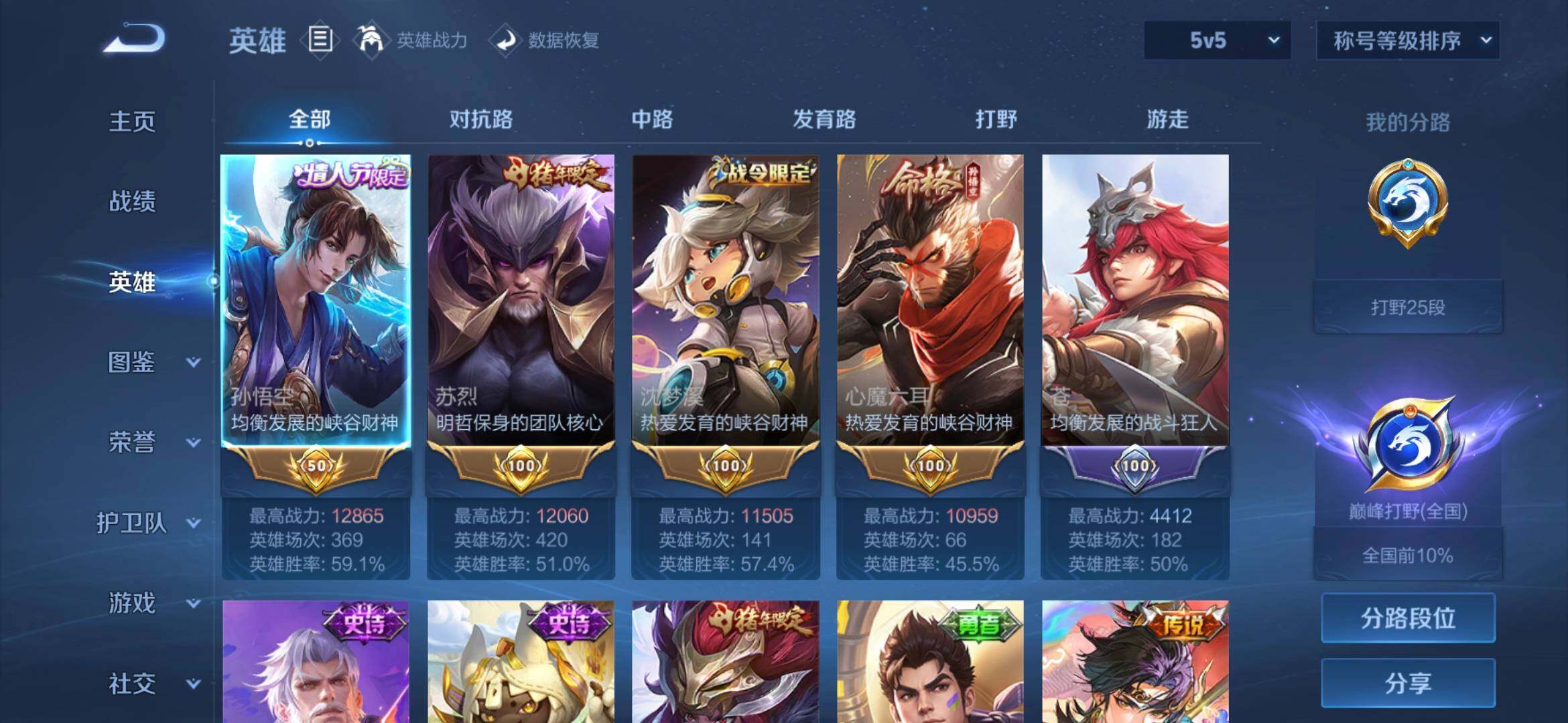 WZQM4547868王者荣耀账号详情图5 WZQM4547868王者荣耀账号详情图5