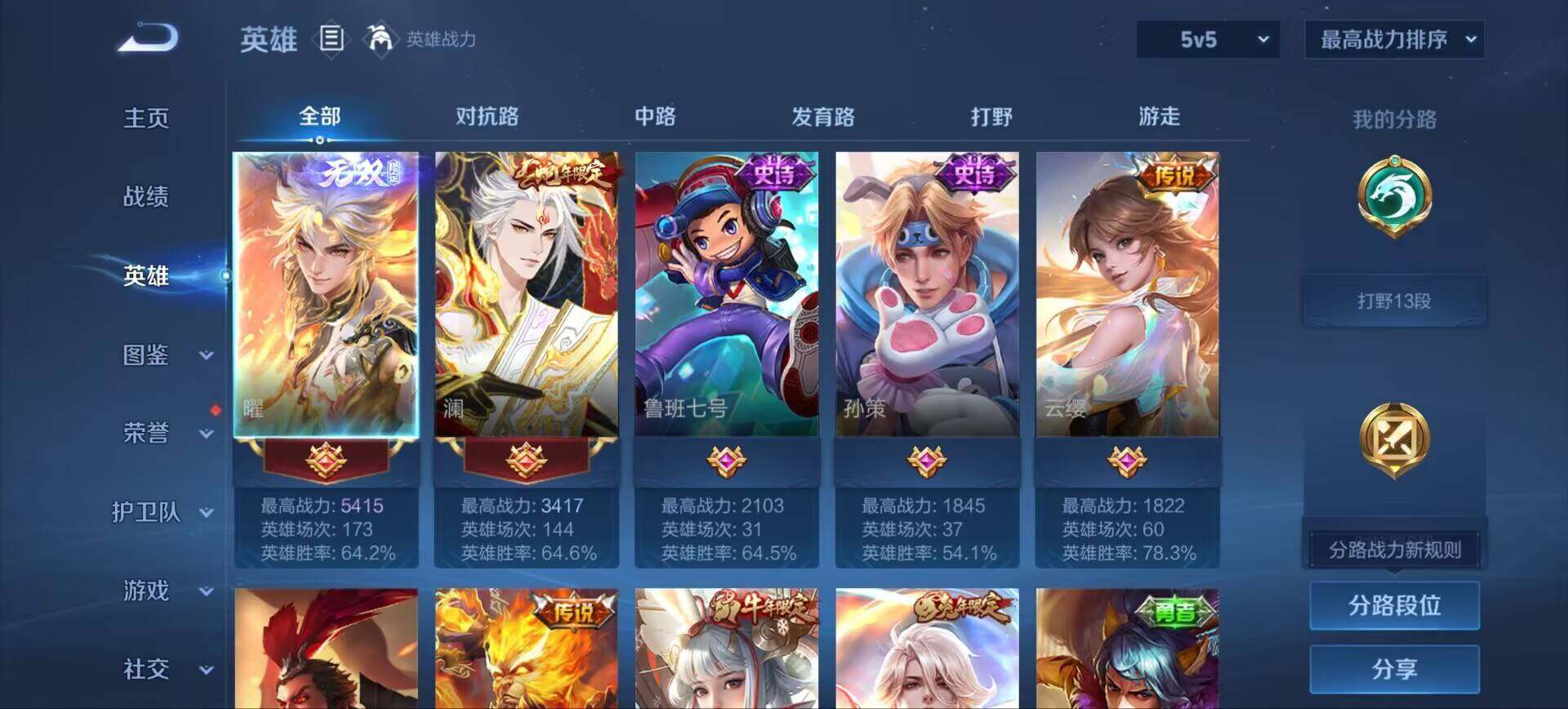 WZQM4549015王者荣耀账号详情图6