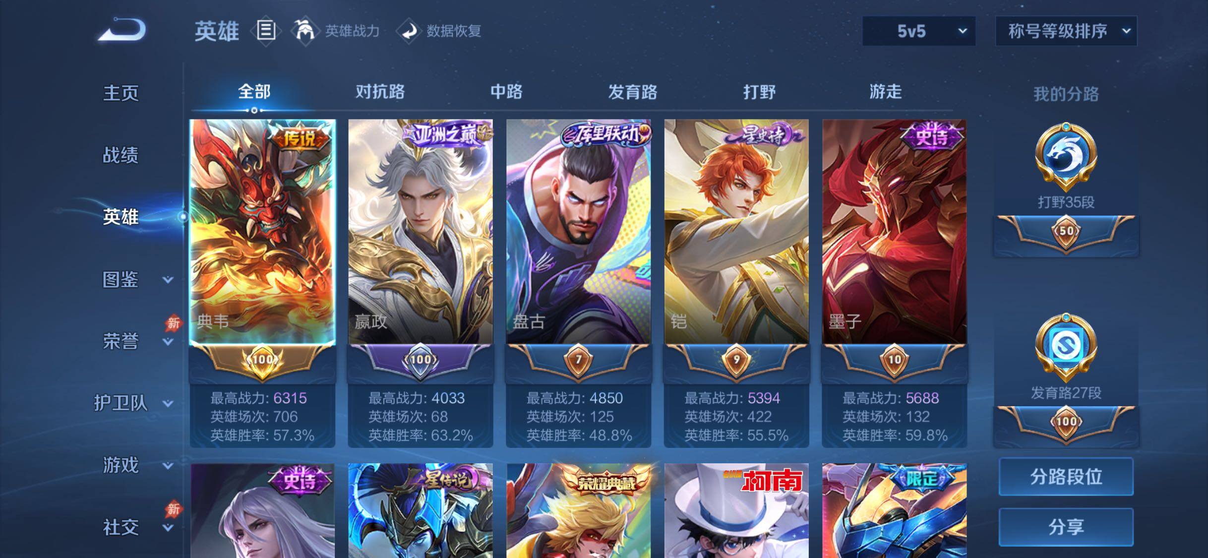 WZLX4642353王者荣耀账号详情图2 WZLX4642353王者荣耀账号详情图2