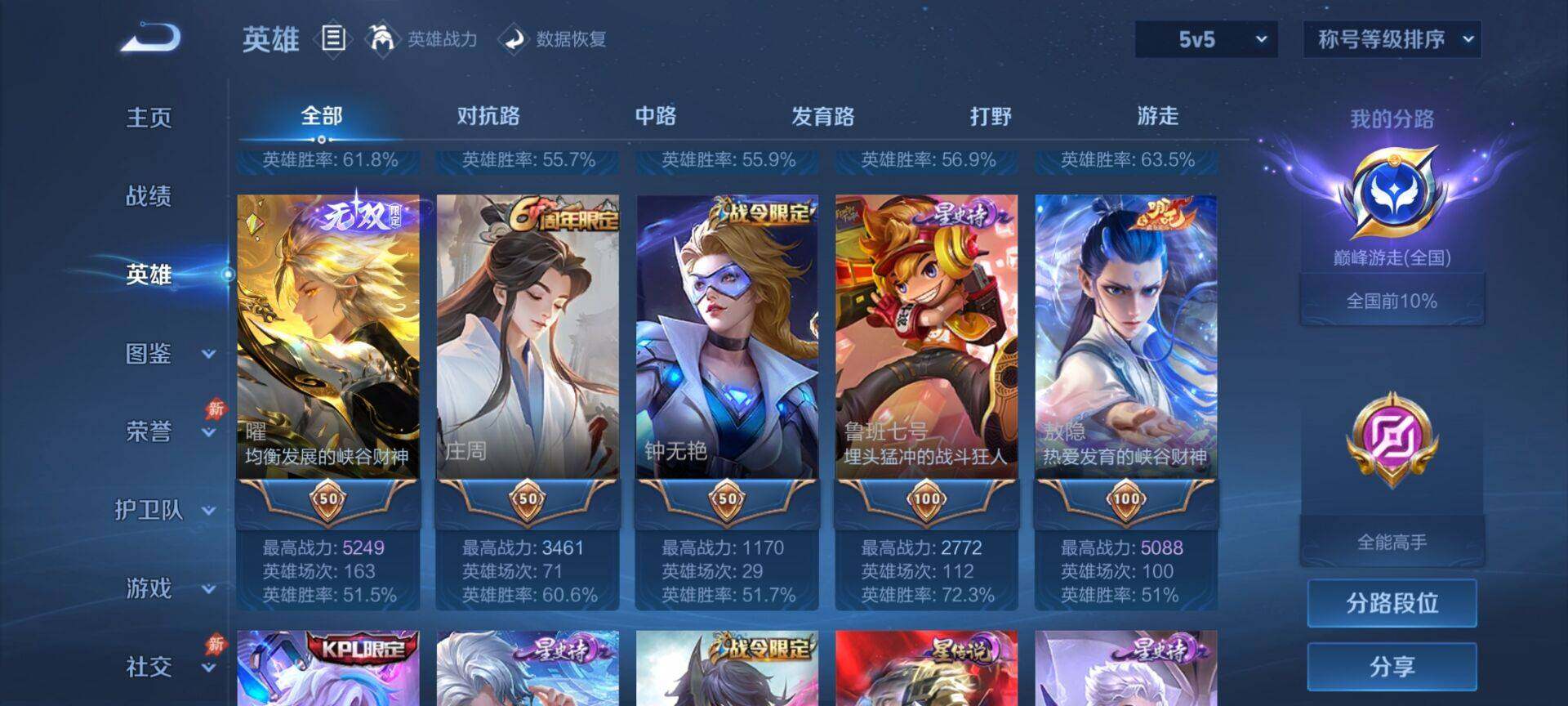 WZQM4559304王者荣耀账号详情图5 WZQM4559304王者荣耀账号详情图5