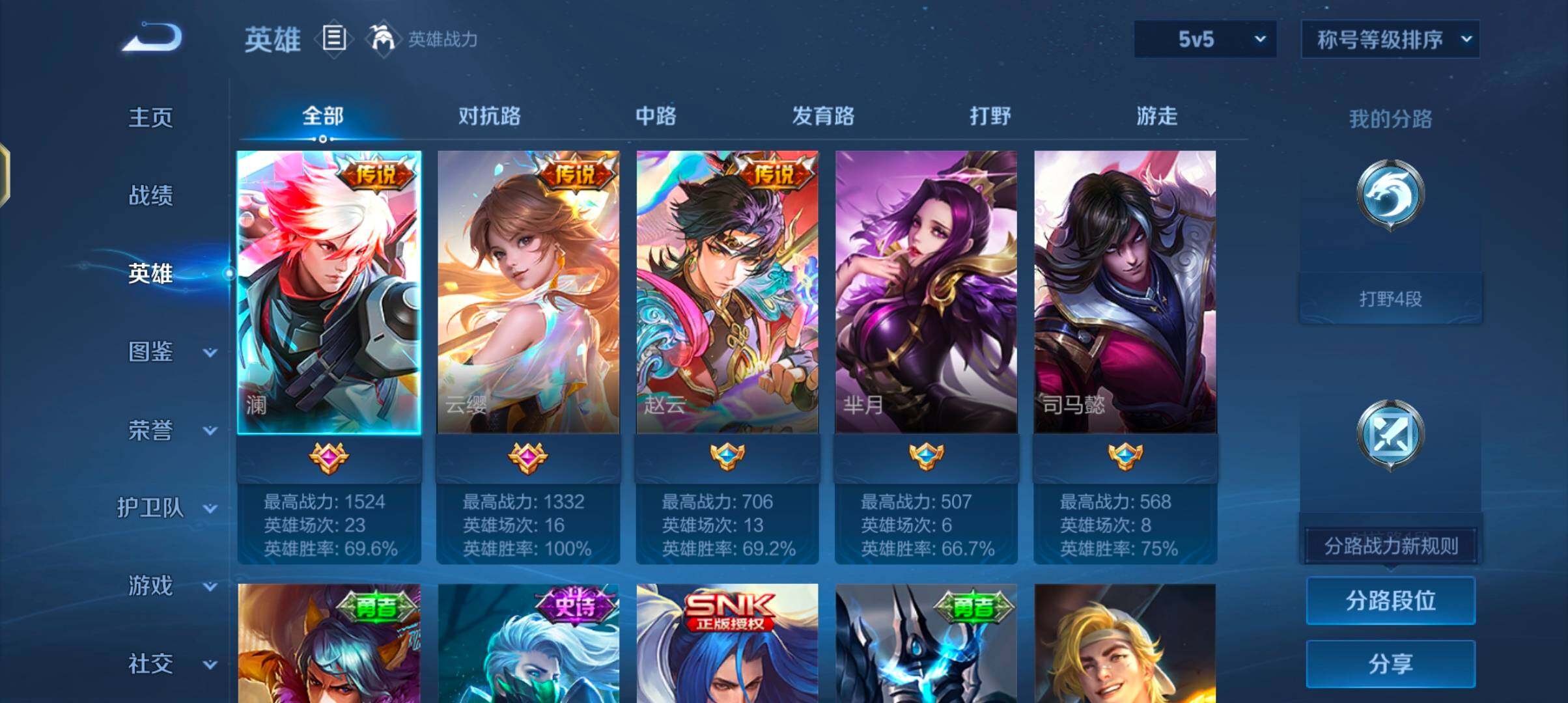WZJZ4566719王者荣耀账号详情图5 WZJZ4566719王者荣耀账号详情图5