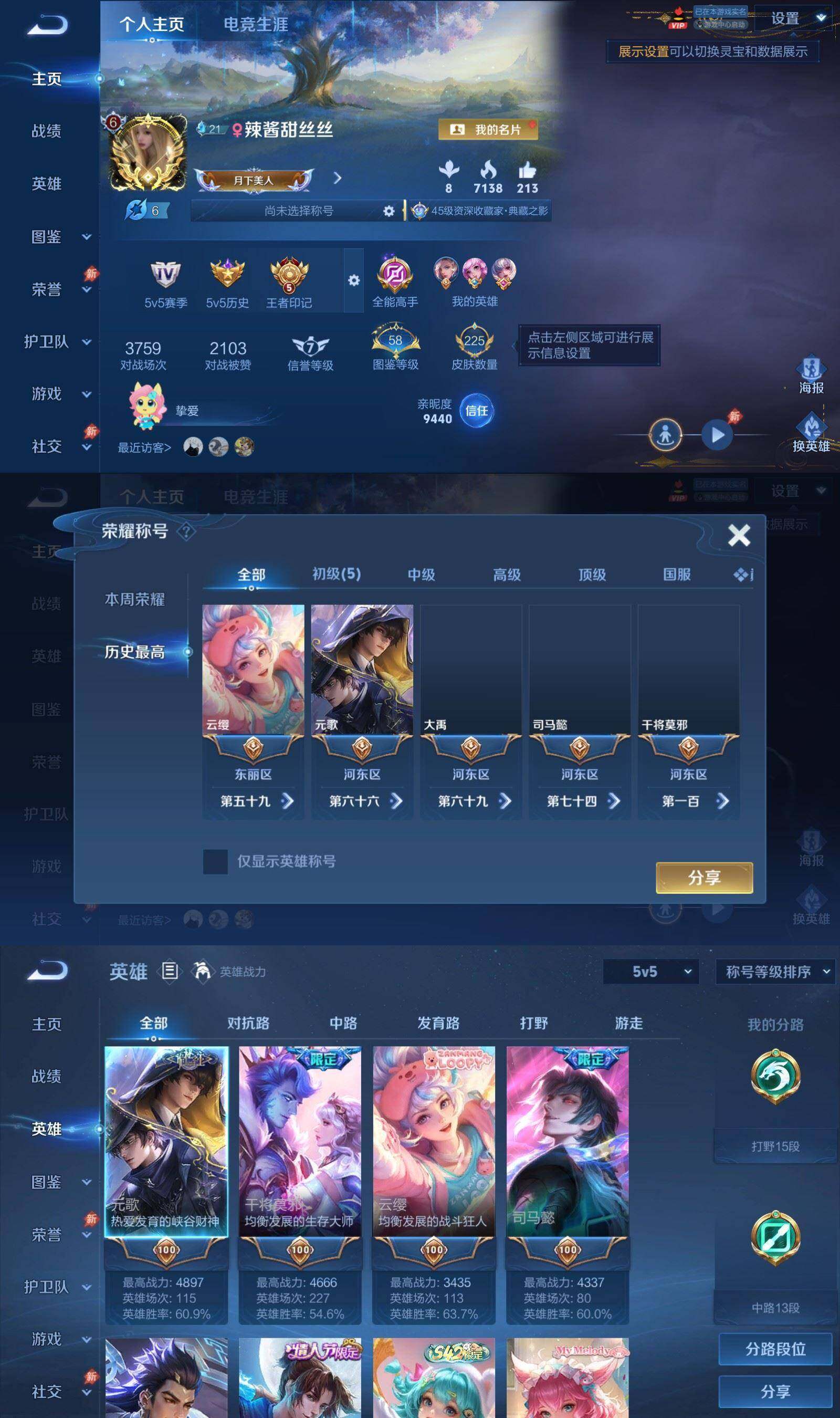 WZQM4559790王者荣耀账号详情图3