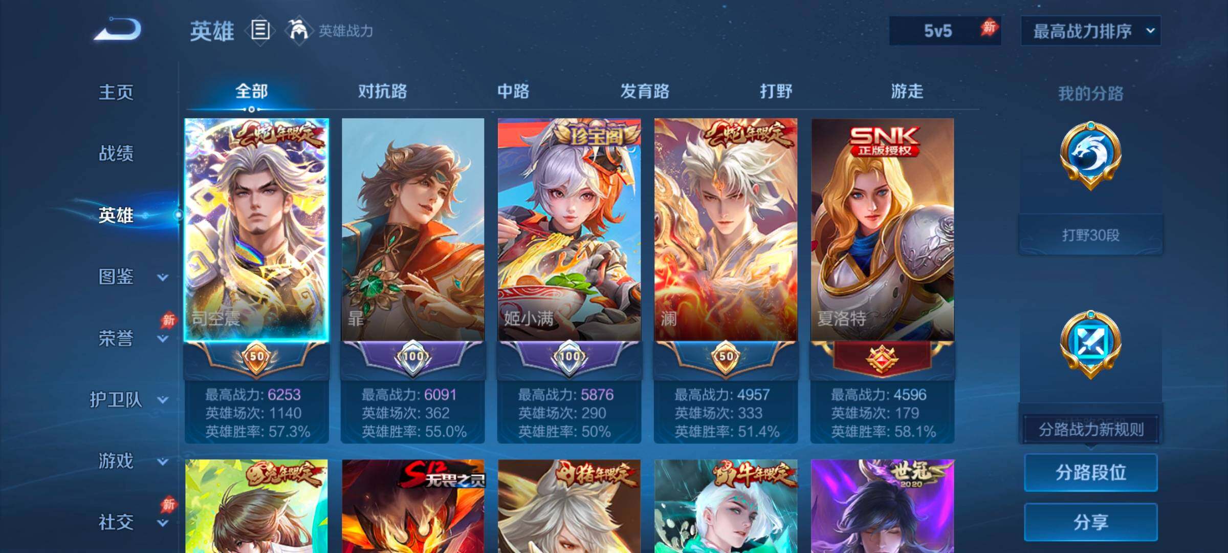 WZDN4565908王者荣耀账号详情图3