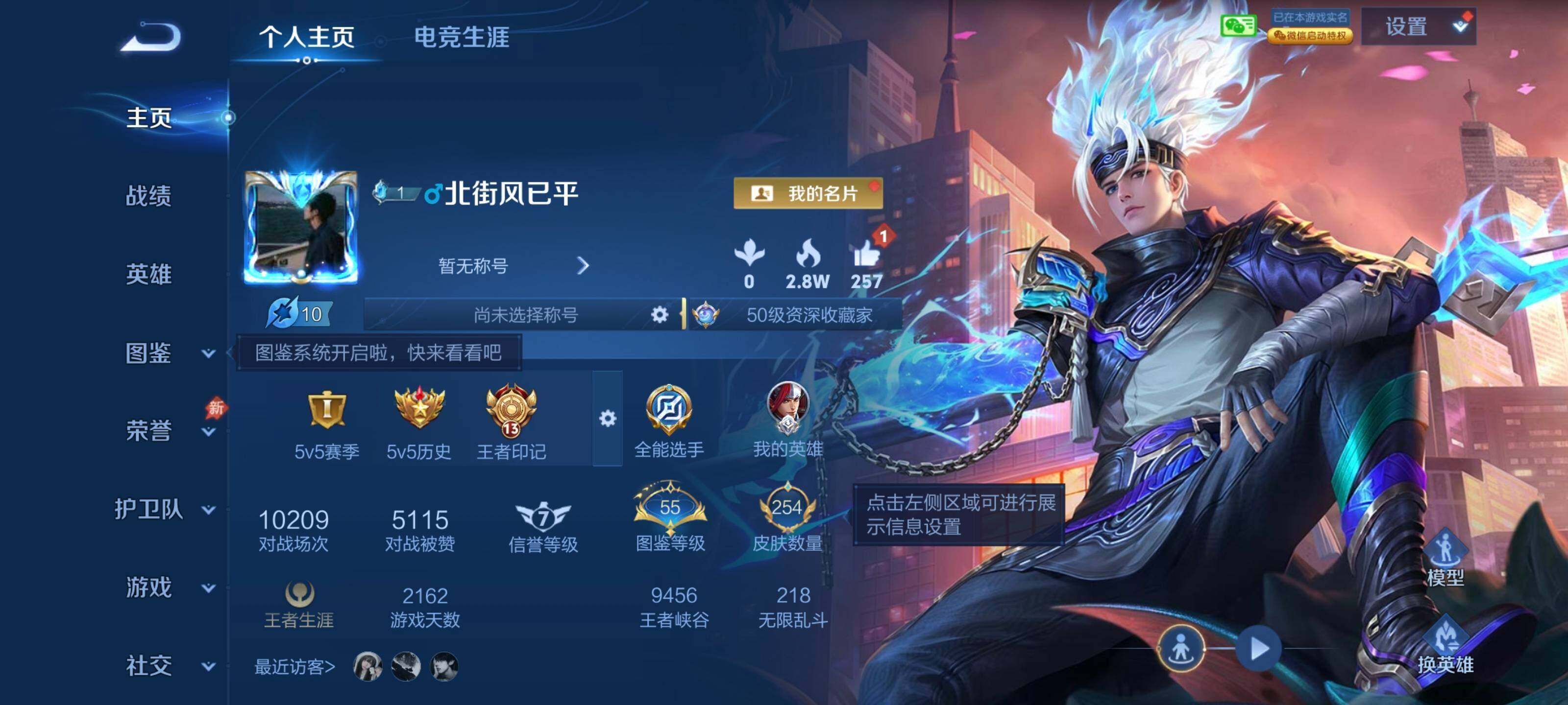 王者荣耀账号安卓VXJJ6132 贵族8级 254皮肤 1典藏 19传说 4个性按键【典藏】韩信弑枪猎影【传说】澜愿照九