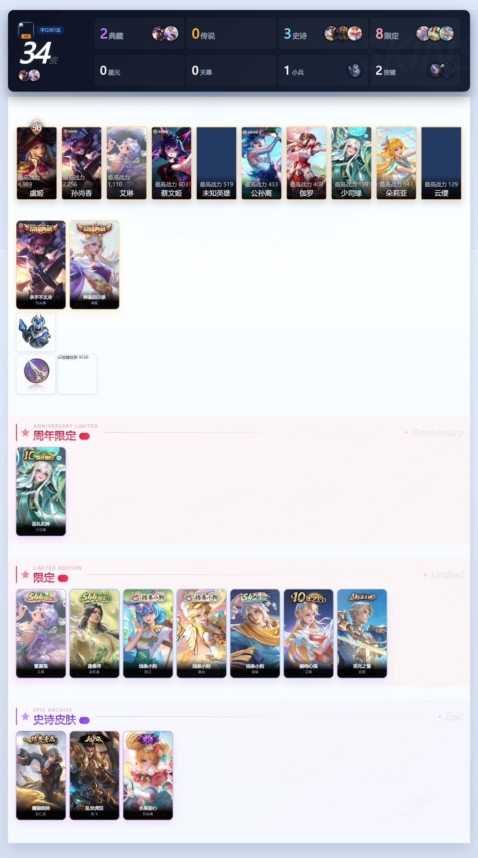 WZLX4570457王者荣耀账号详情图4