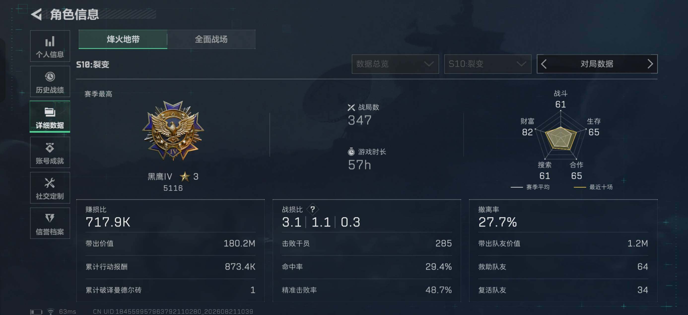SJZQM4243974三角洲行动账号详情图6 SJZQM4243974三角洲行动账号详情图6