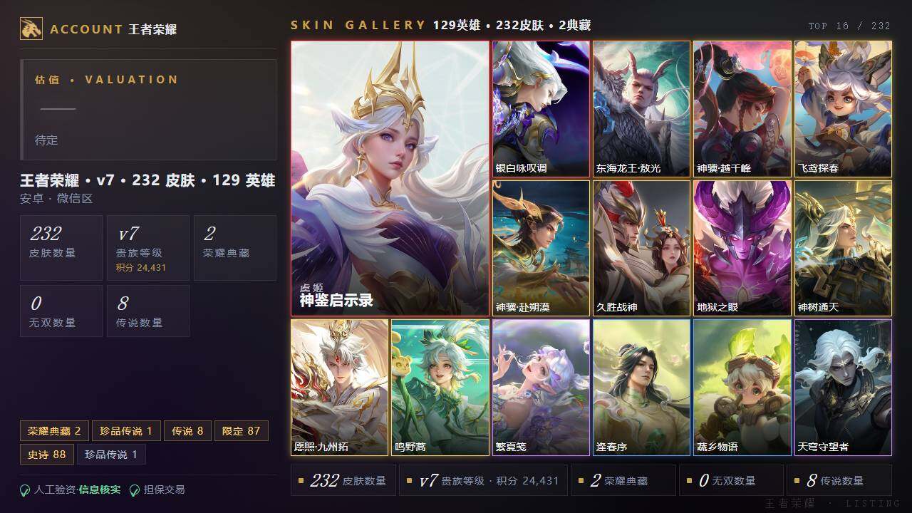 WZLE4574544王者荣耀账号详情图2