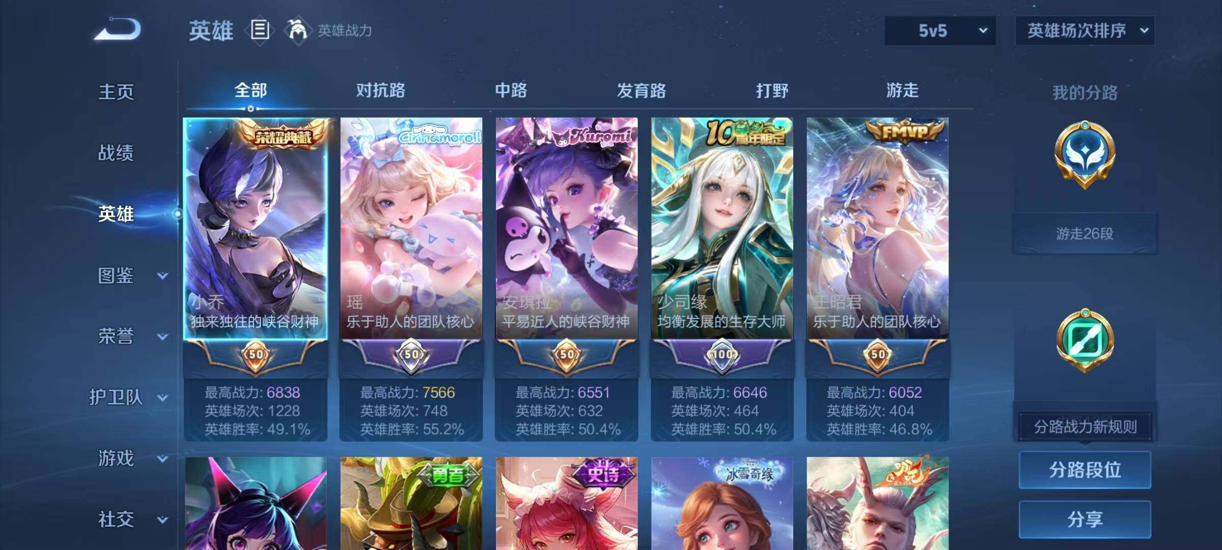 WZMMN4606896王者荣耀账号详情图6 WZMMN4606896王者荣耀账号详情图6