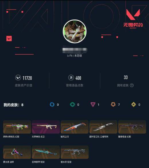 WWQQM494776无畏契约账号详情图9