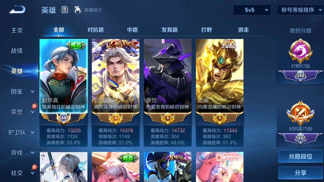 WZMMN4607304王者荣耀账号详情图4 WZMMN4607304王者荣耀账号详情图4
