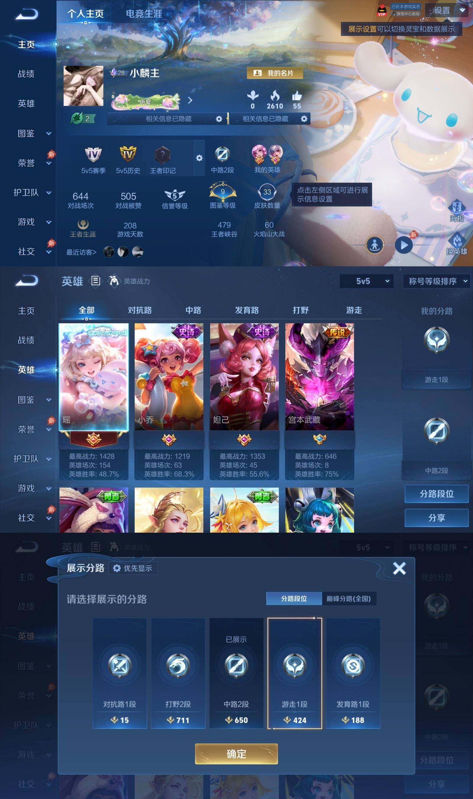 WZPX4607059王者荣耀账号详情图2