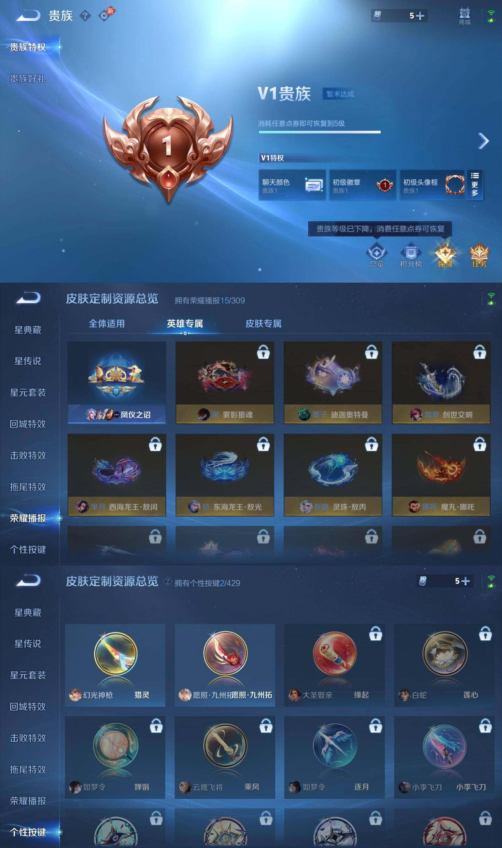 WZPX4651355王者荣耀账号详情图5