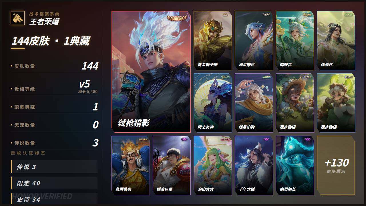 WZLE4621623王者荣耀账号详情图2 WZLE4621623王者荣耀账号详情图2