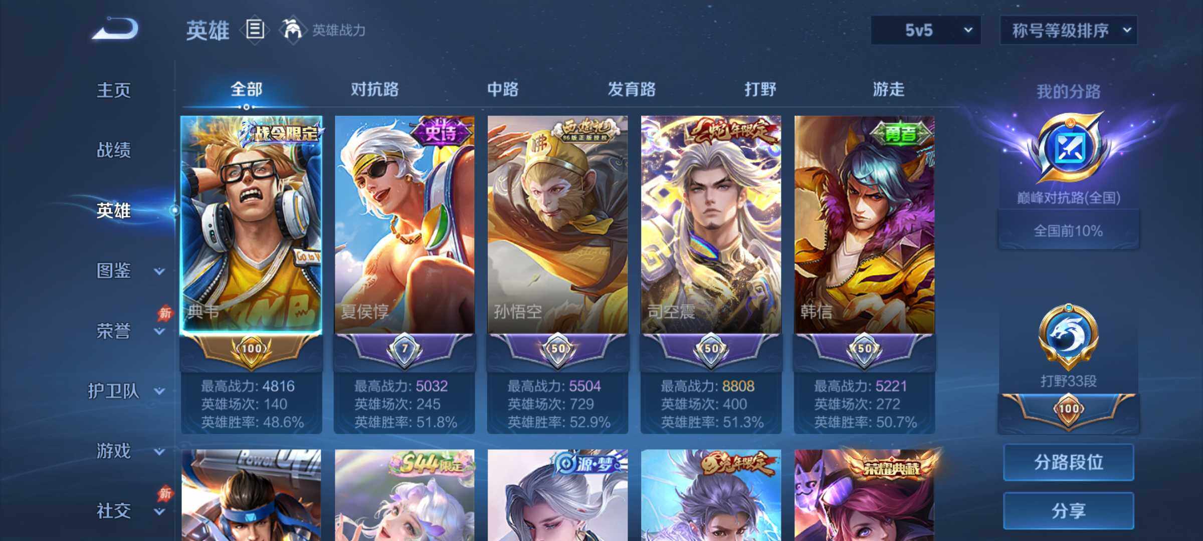 WZQM4628109王者荣耀账号详情图3