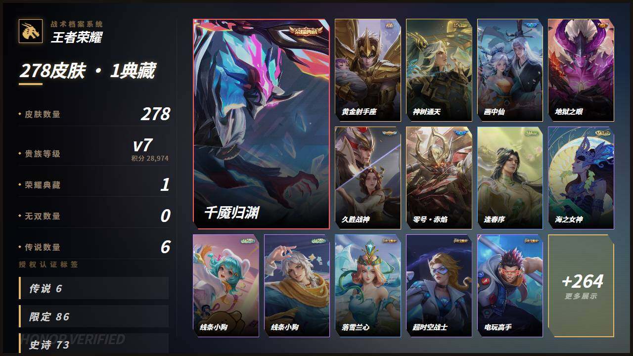 WZLE4631501王者荣耀账号详情图2 WZLE4631501王者荣耀账号详情图2