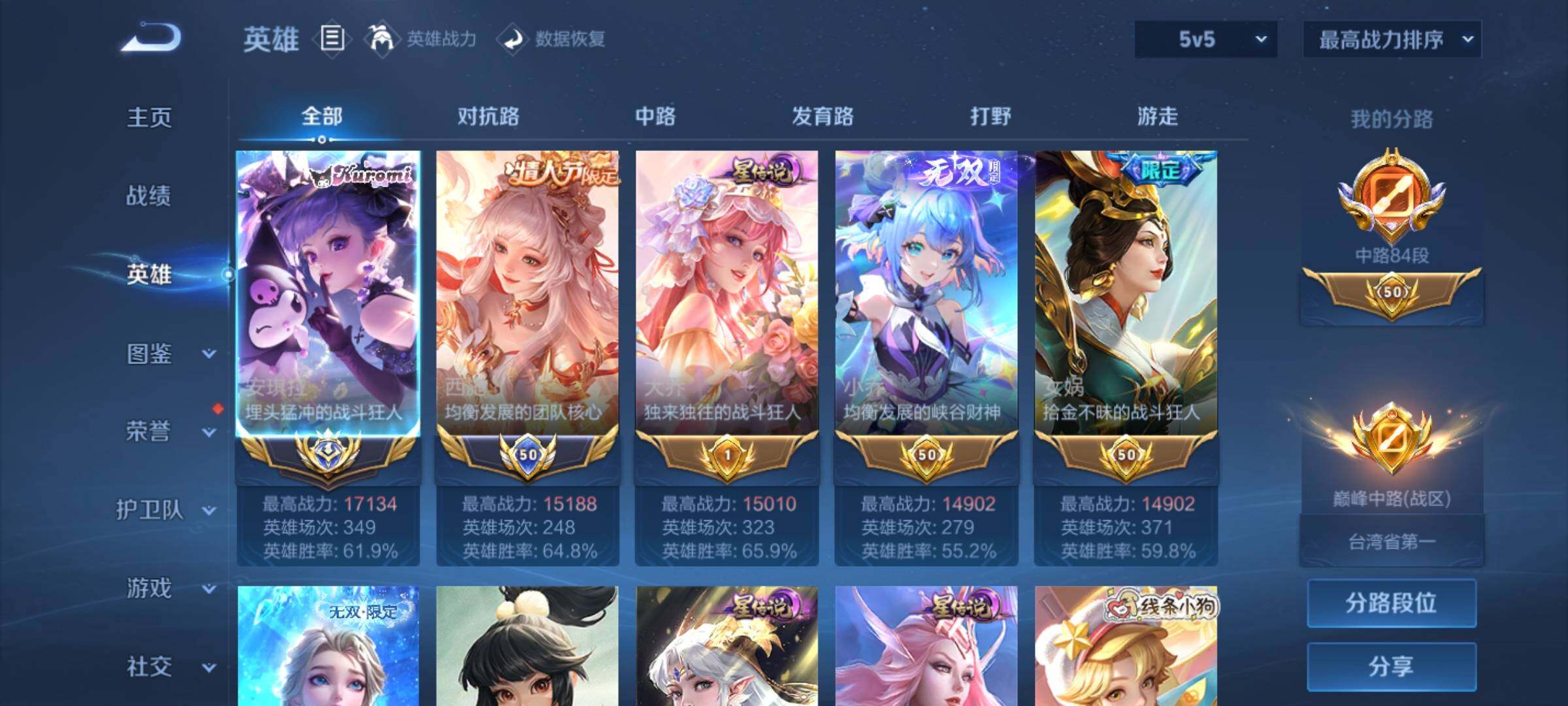 WZMMN4632441王者荣耀账号详情图4 WZMMN4632441王者荣耀账号详情图4