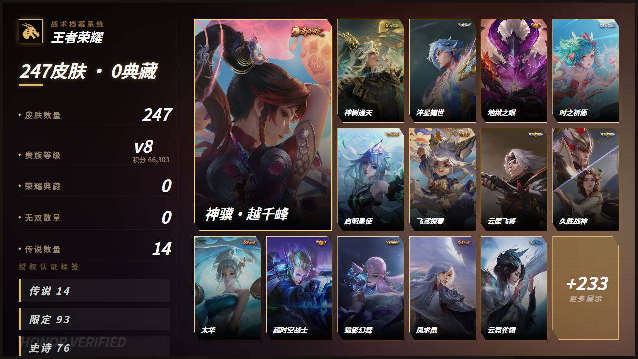 WZLX4663141王者荣耀账号详情图2
