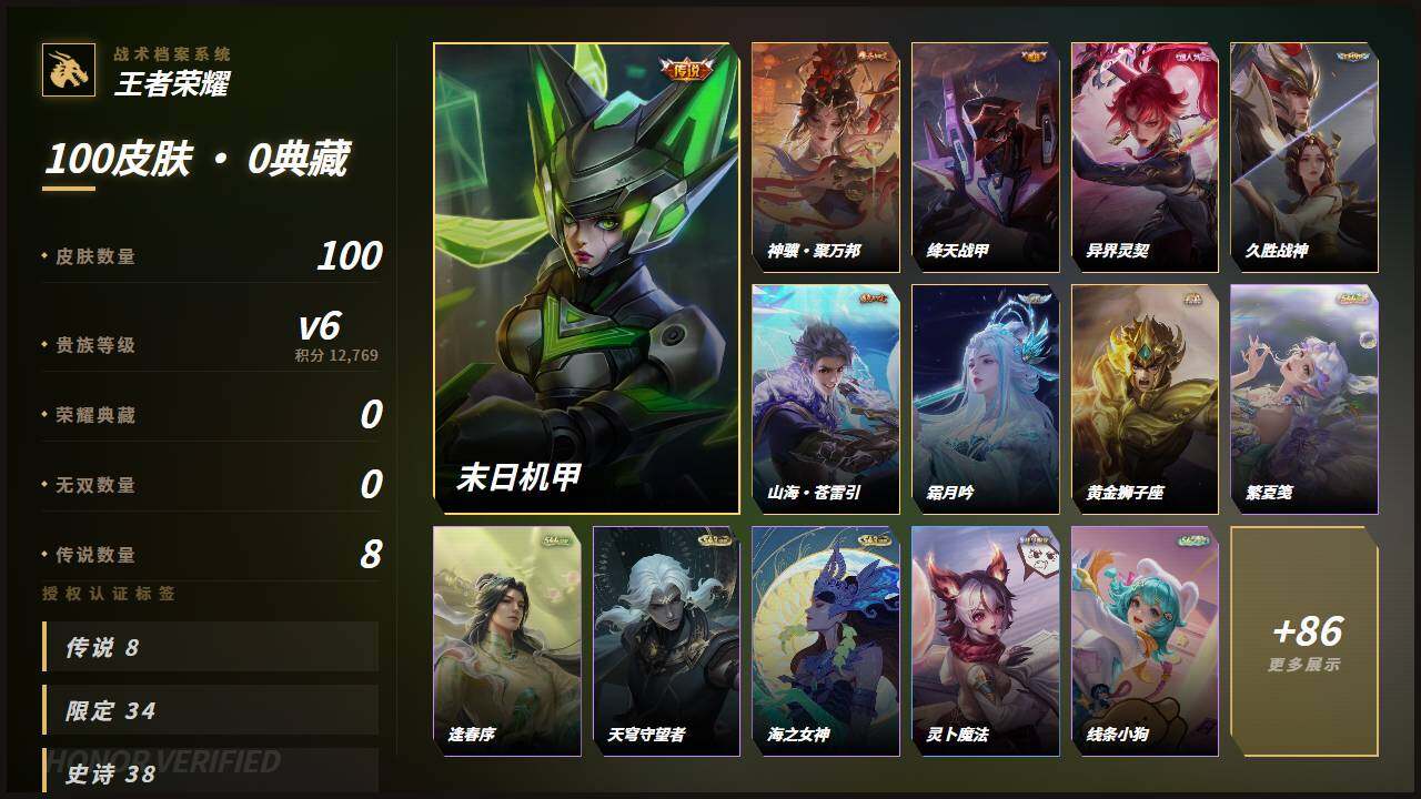 WZLE4635756王者荣耀账号详情图2 WZLE4635756王者荣耀账号详情图2