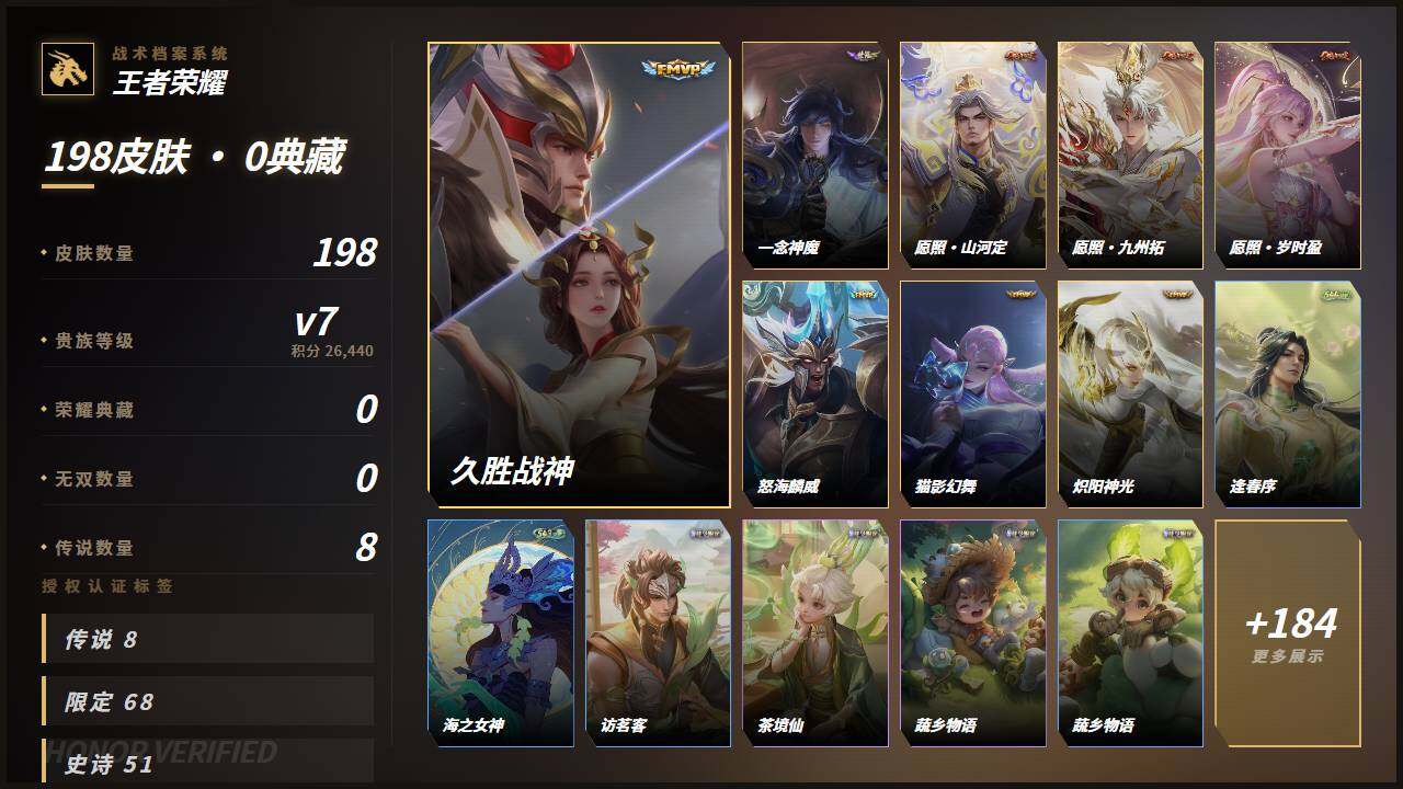 WZLE4641170王者荣耀账号详情图2 WZLE4641170王者荣耀账号详情图2