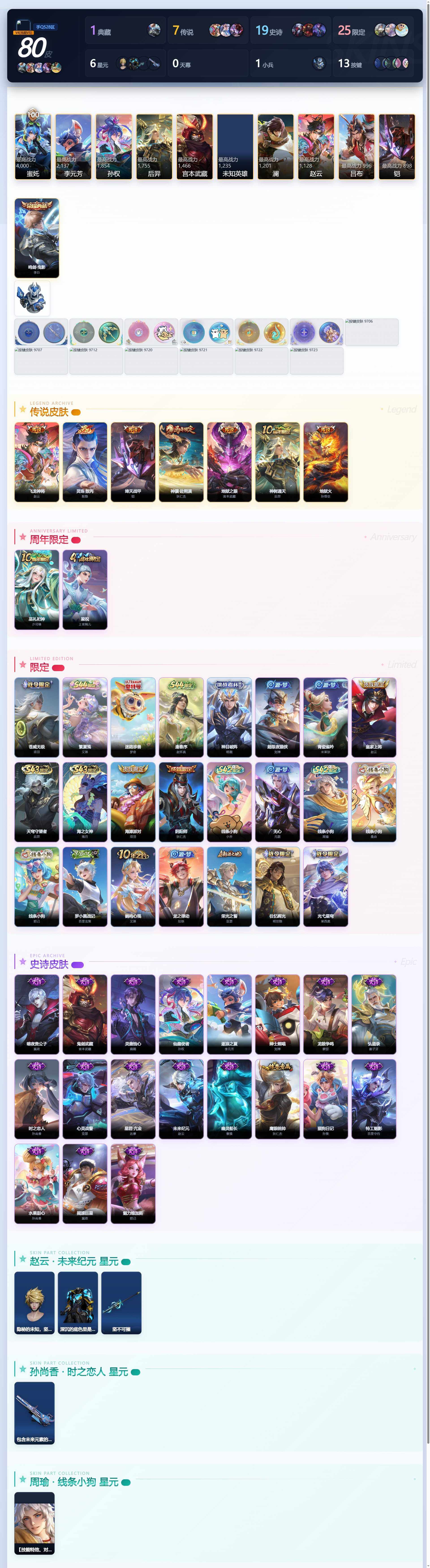 WZLE4650986王者荣耀账号详情图4 WZLE4650986王者荣耀账号详情图4