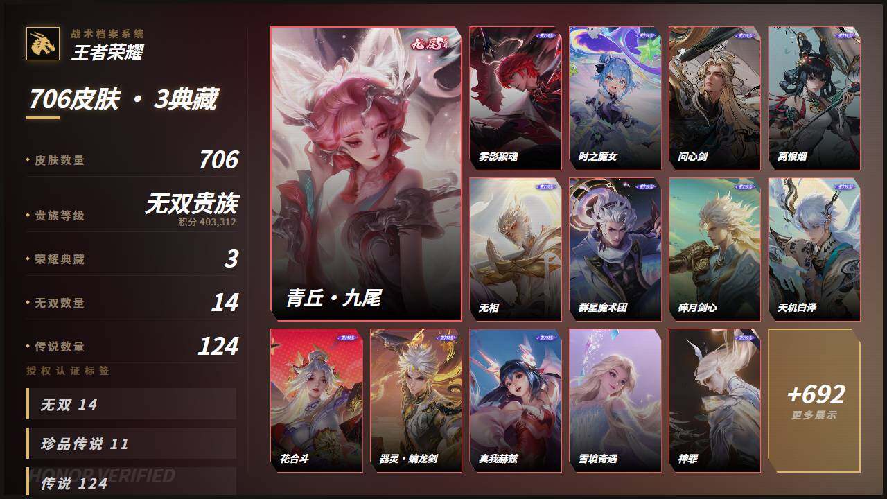WZQM4652604王者荣耀账号详情图6 WZQM4652604王者荣耀账号详情图6