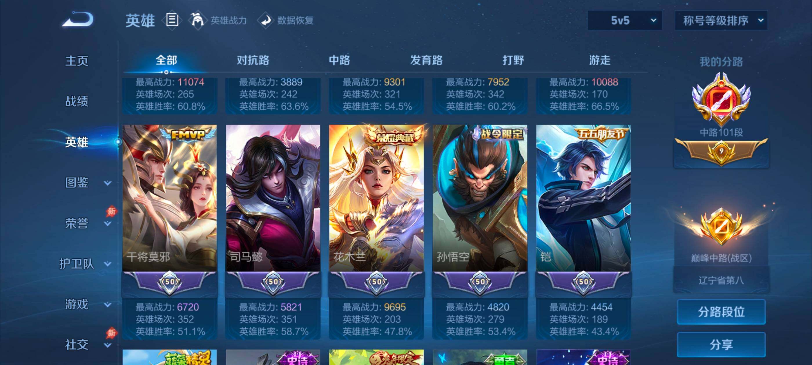 WZMMN4654910王者荣耀账号详情图18