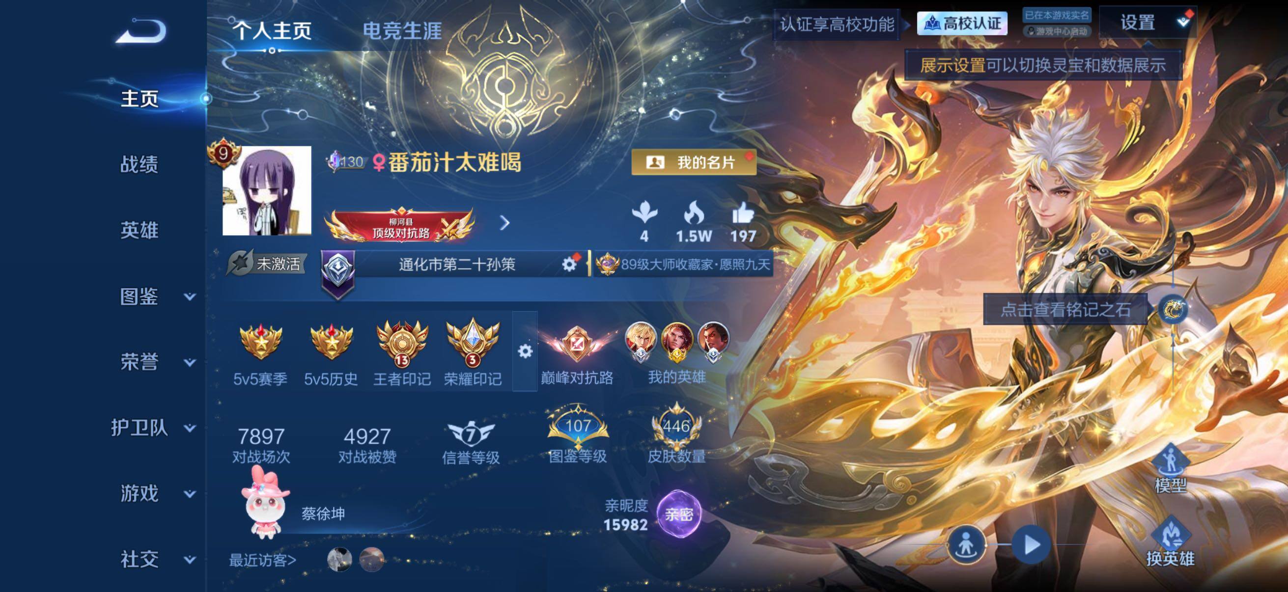 王者荣耀账号苹果QQ可二次极品446皮肤巅峰对抗路号 差5000块v10 金标孙策 库洛米传说天幕 47按键3星传说
苹