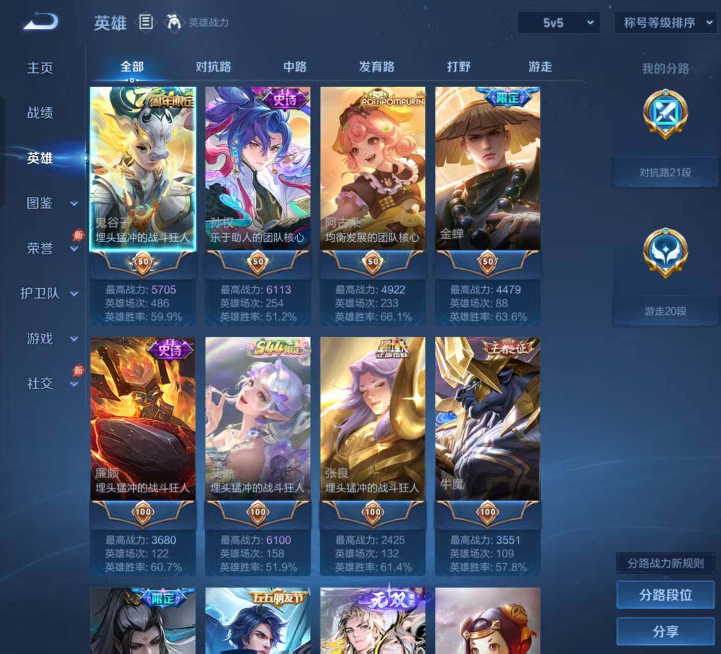 WZLX4747971王者荣耀账号详情图3