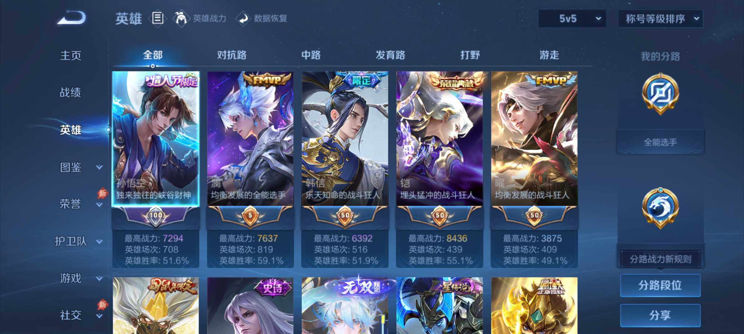WZQM4693618王者荣耀账号详情图3 WZQM4693618王者荣耀账号详情图3