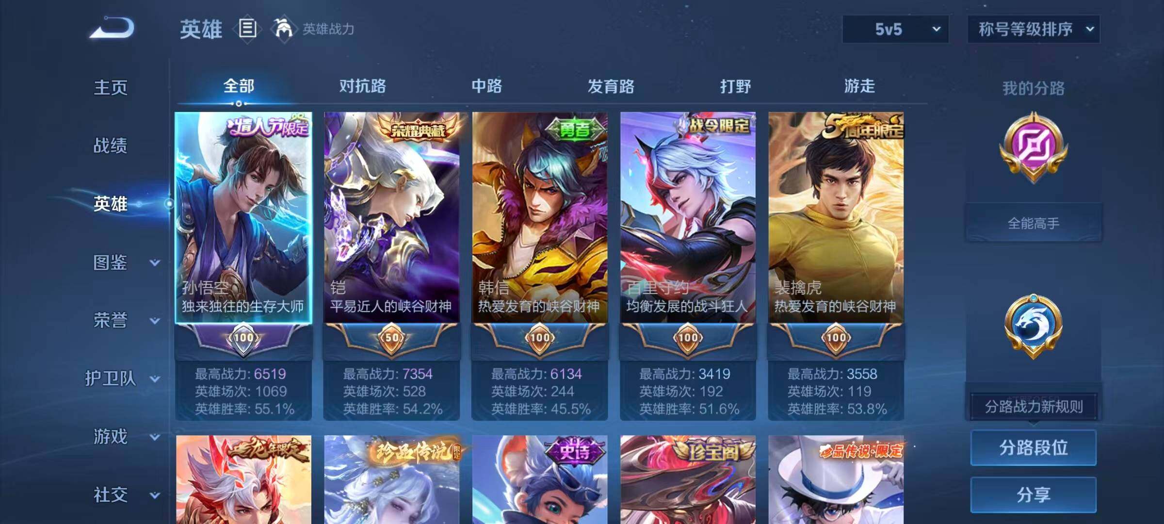 WZLX4766037王者荣耀账号详情图7 WZLX4766037王者荣耀账号详情图7