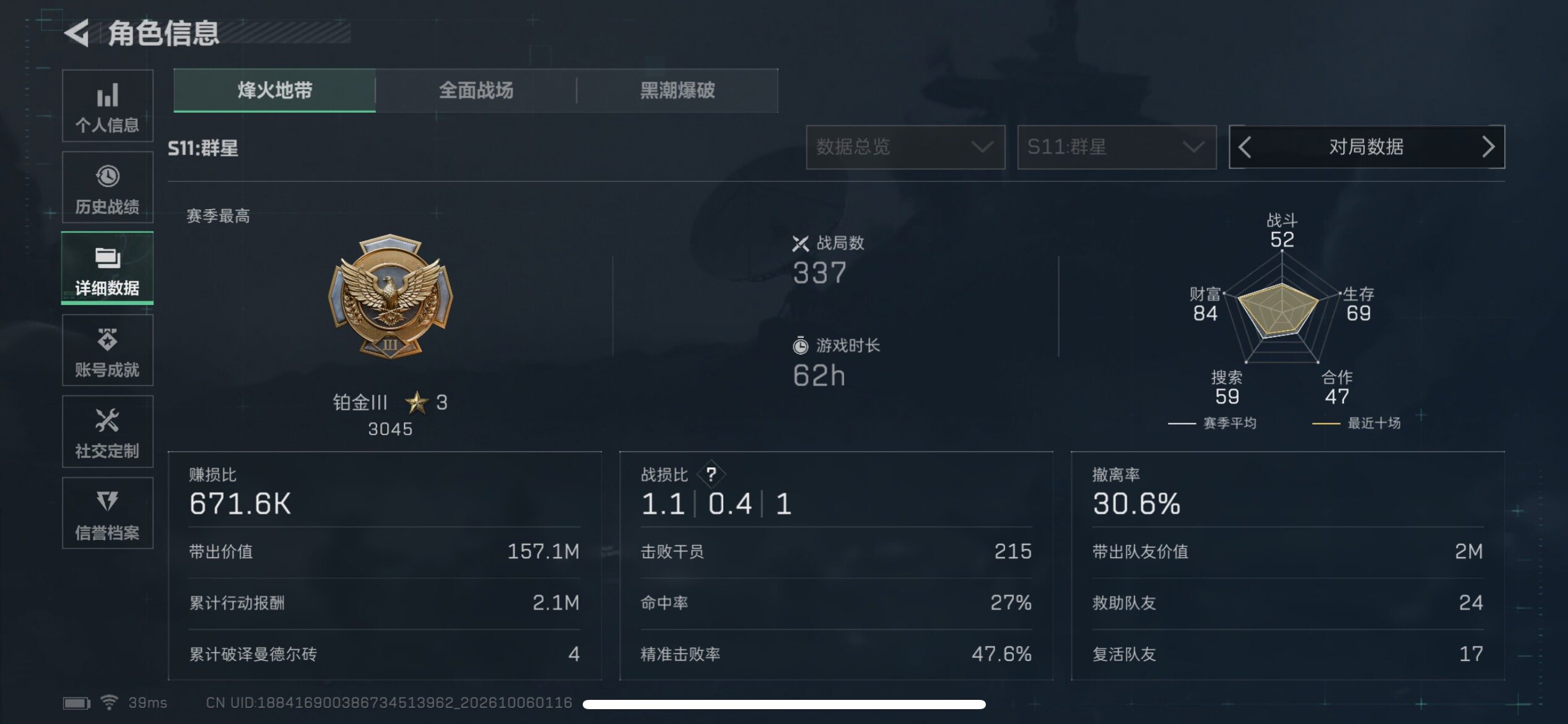 SJZMMN4343802三角洲行动账号详情图4