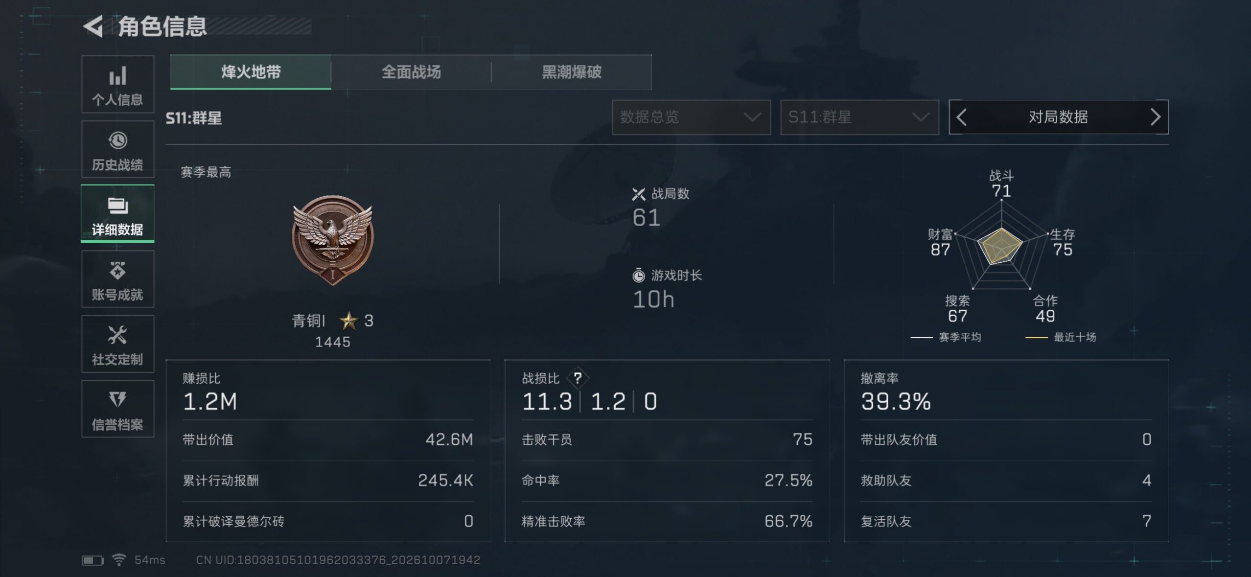 SJZMMN4345433三角洲行动账号详情图4