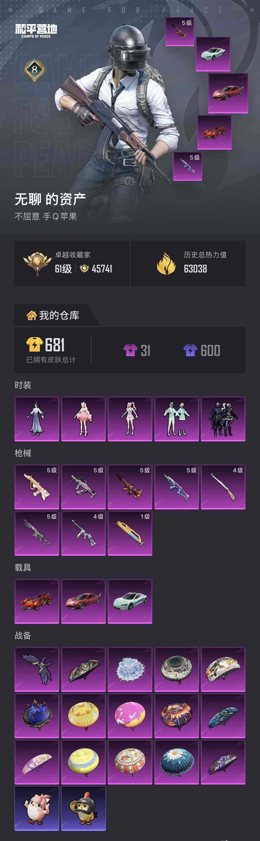 HPLE4420409和平精英账号详情图5