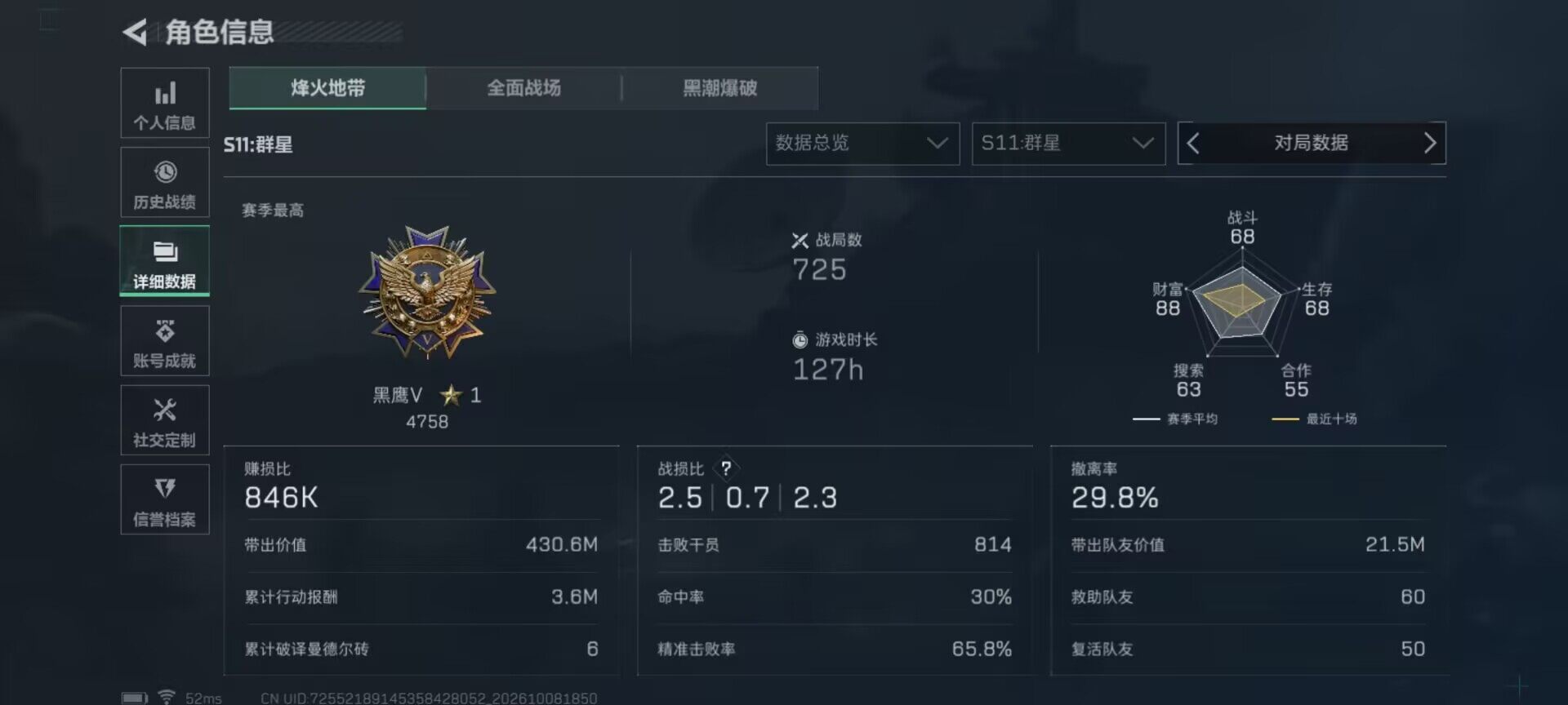 SJZMMN4343354三角洲行动账号详情图7 SJZMMN4343354三角洲行动账号详情图7