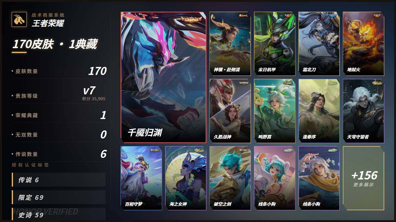 WZLE4725251王者荣耀账号详情图2