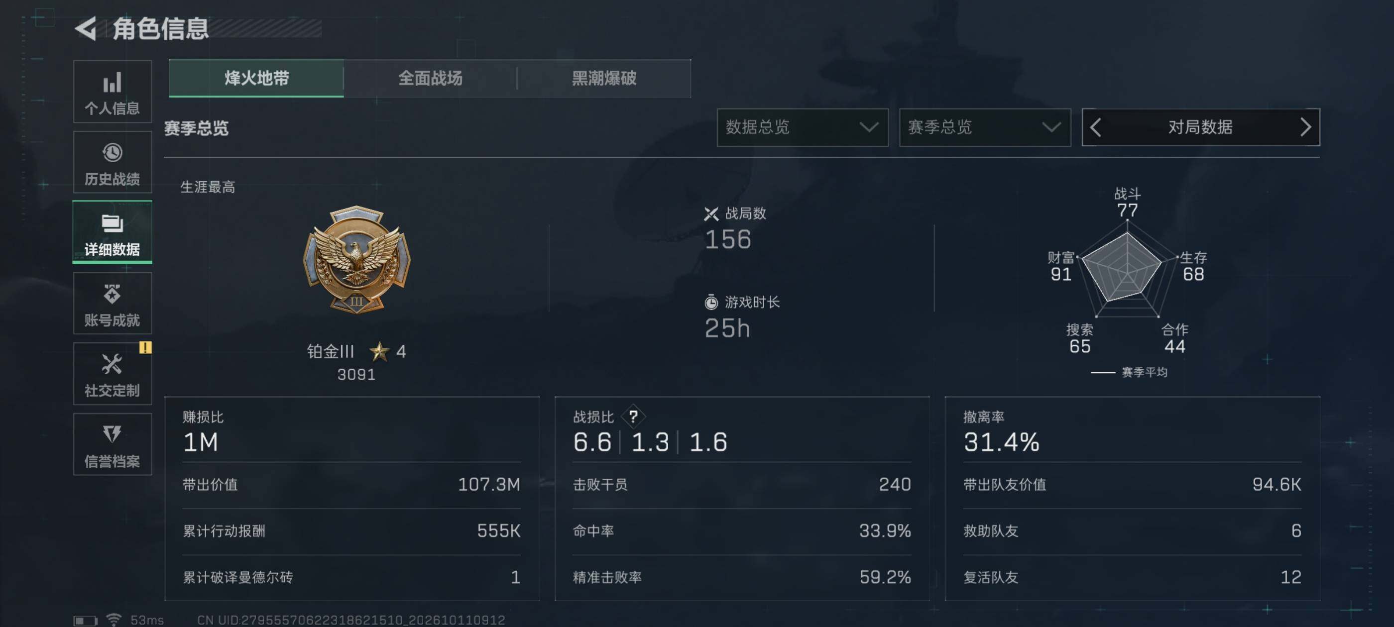SJZMMN4346802三角洲行动账号详情图5