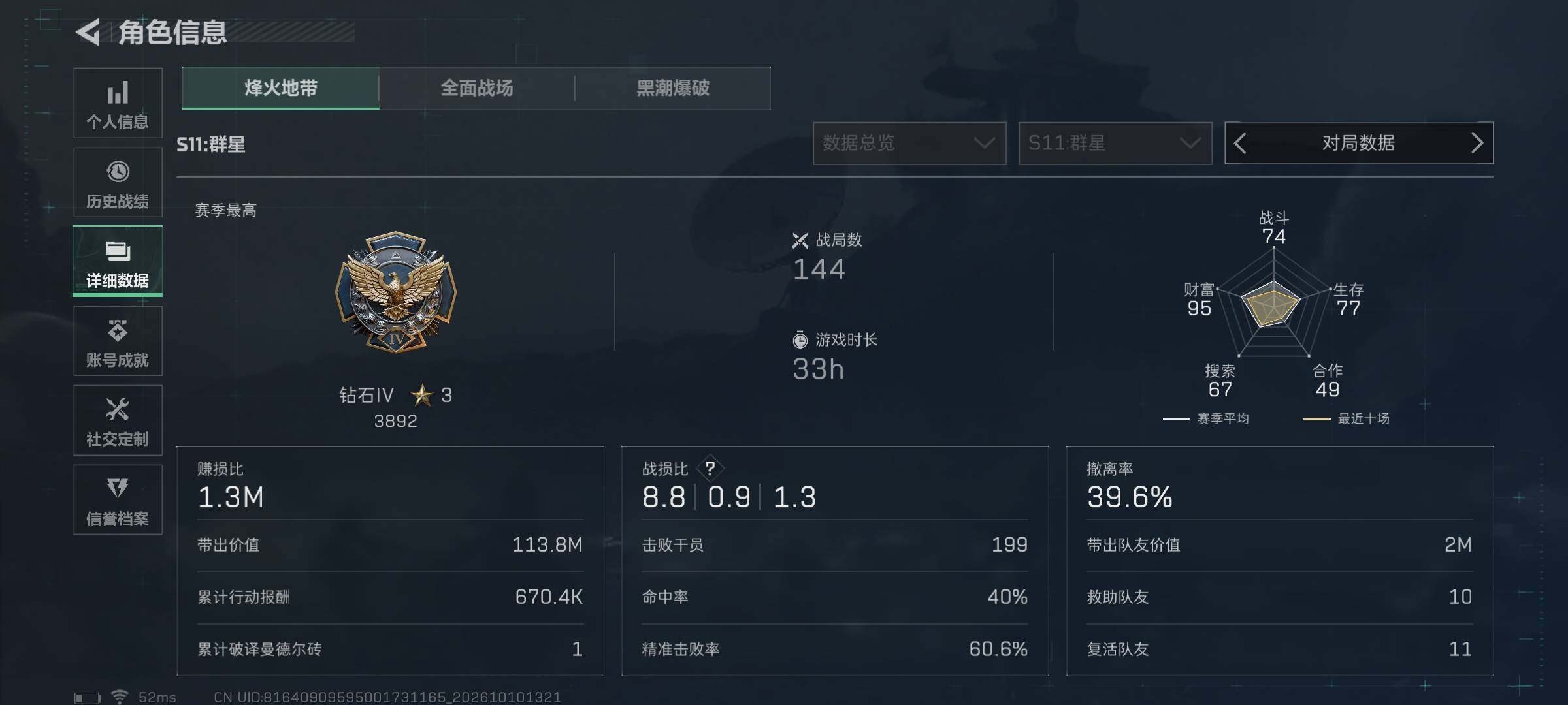 SJZMMN4346831三角洲行动账号详情图5 SJZMMN4346831三角洲行动账号详情图5