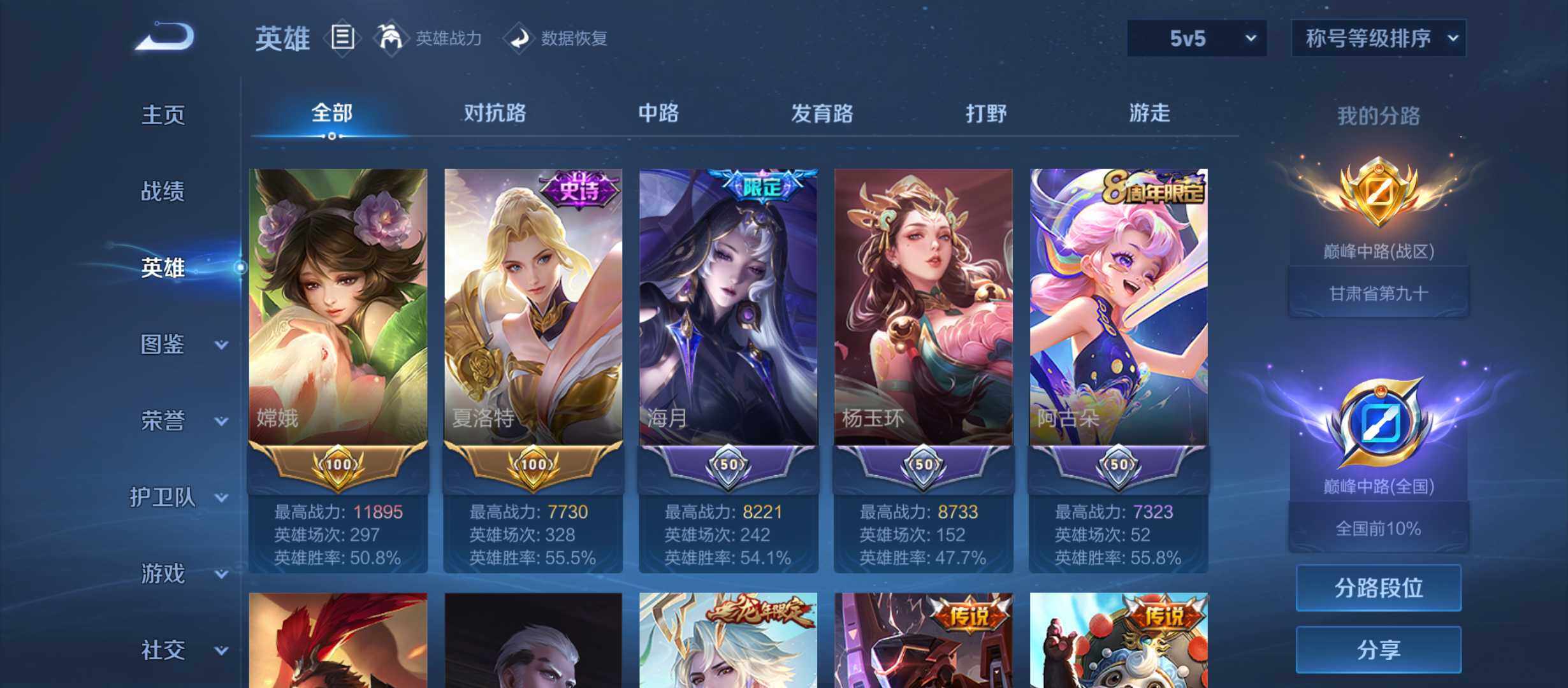 WZMMN4773825王者荣耀账号详情图4 WZMMN4773825王者荣耀账号详情图4