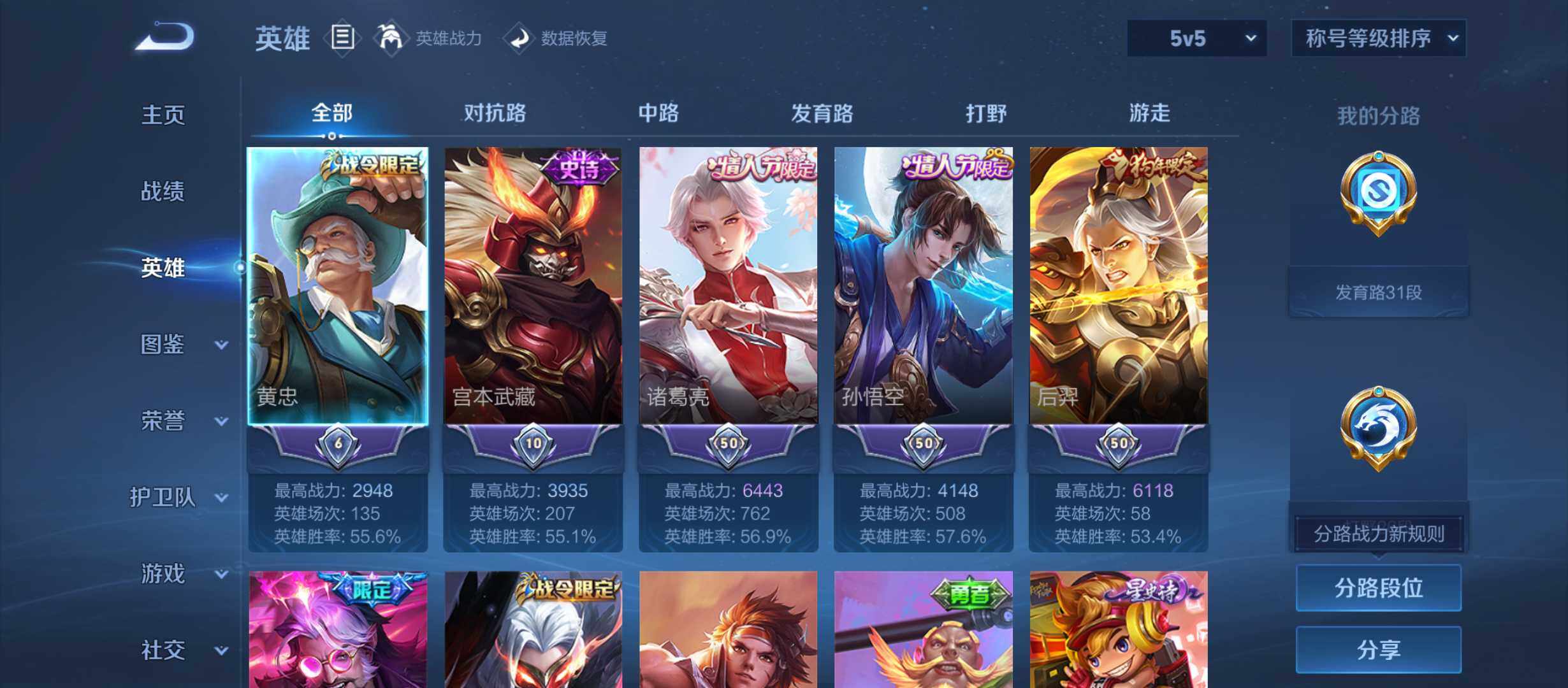 WZMMN4773855王者荣耀账号详情图3