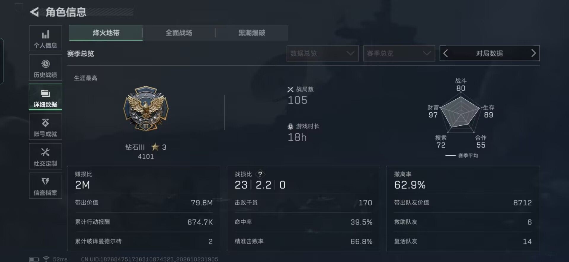 SJZMMN4375508三角洲行动账号详情图6 SJZMMN4375508三角洲行动账号详情图6